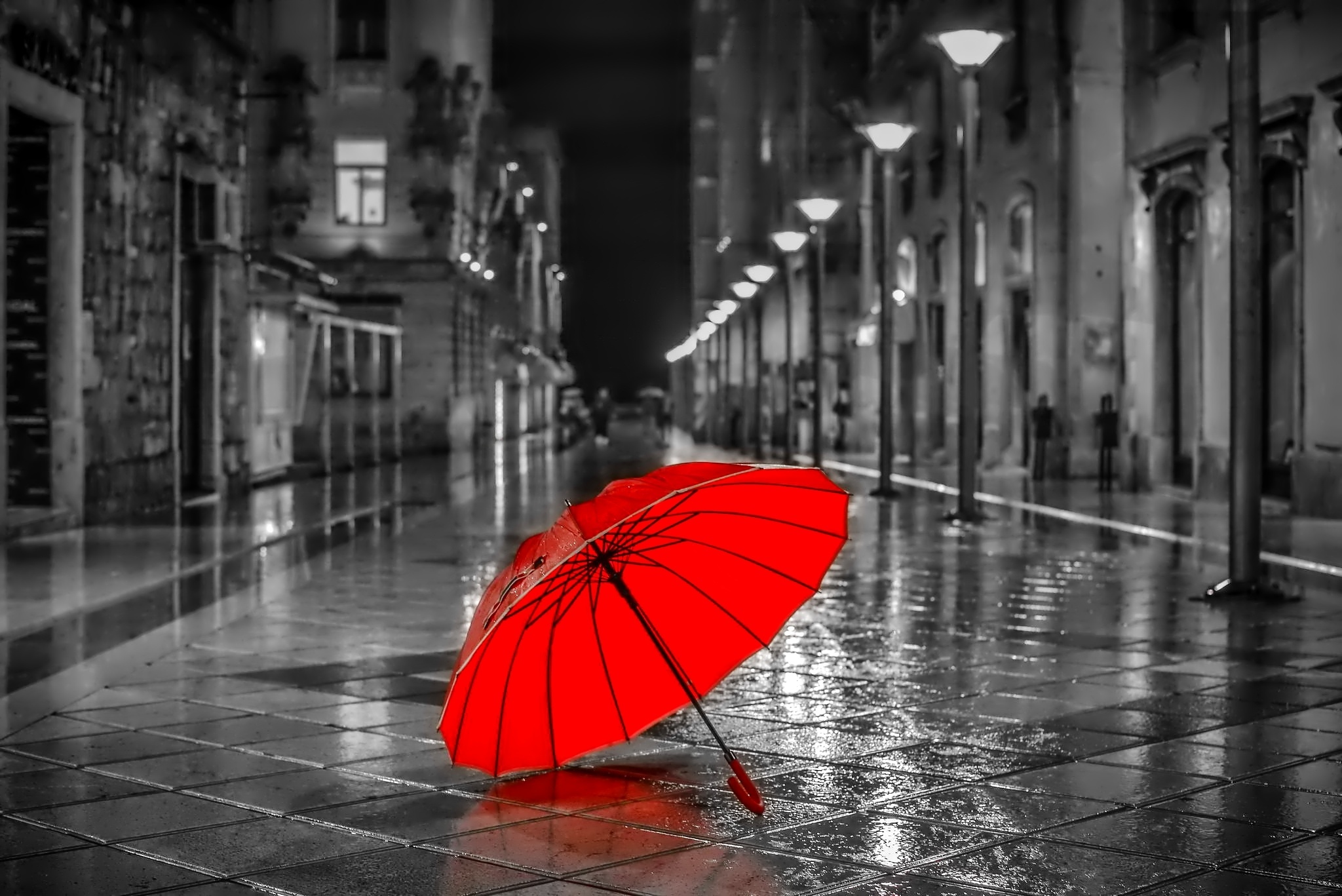 Скачать Red Umbrella обои на рабочий стол