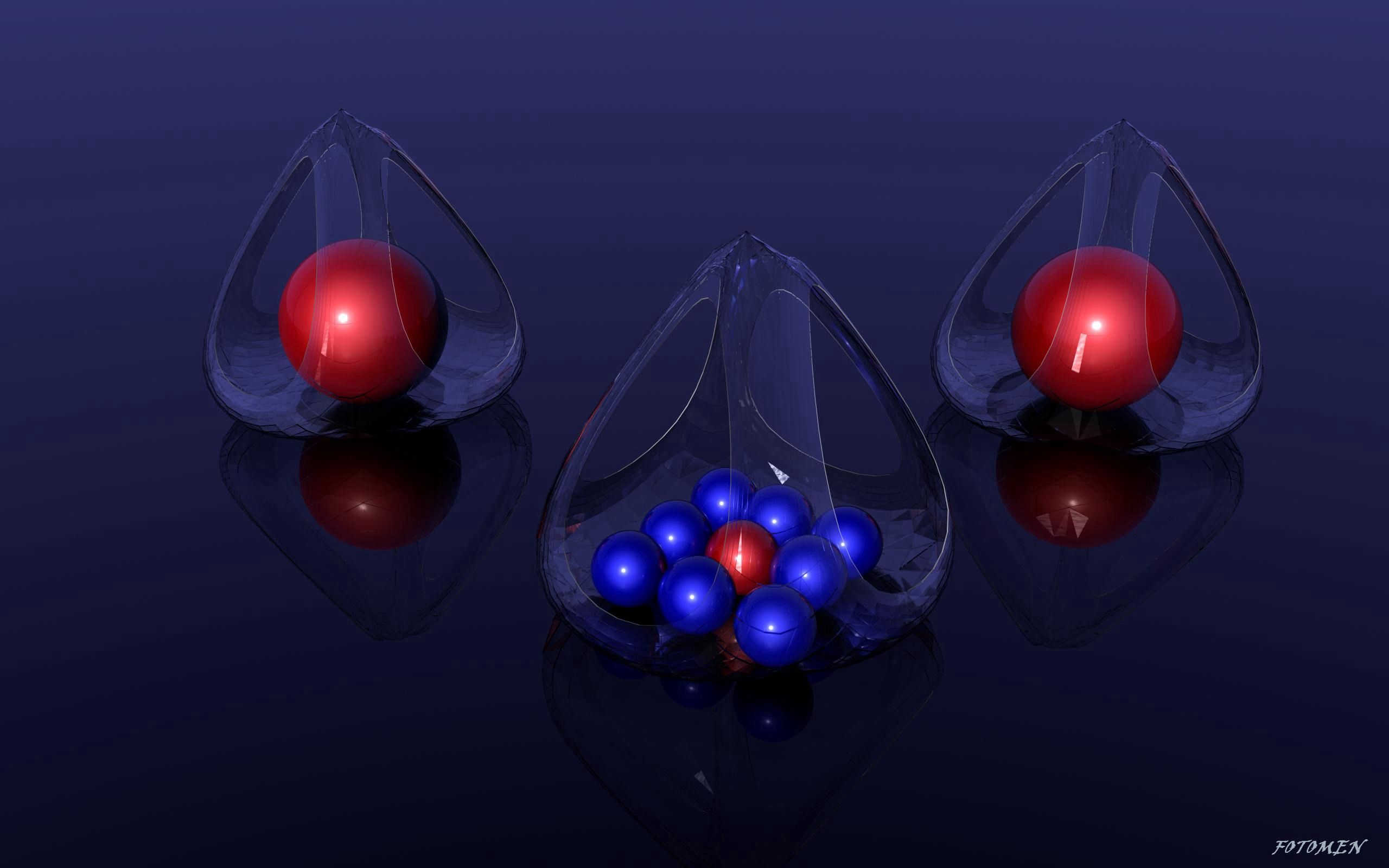 Скачать шары, стекло, форма, поверхность обои на рабочий стол