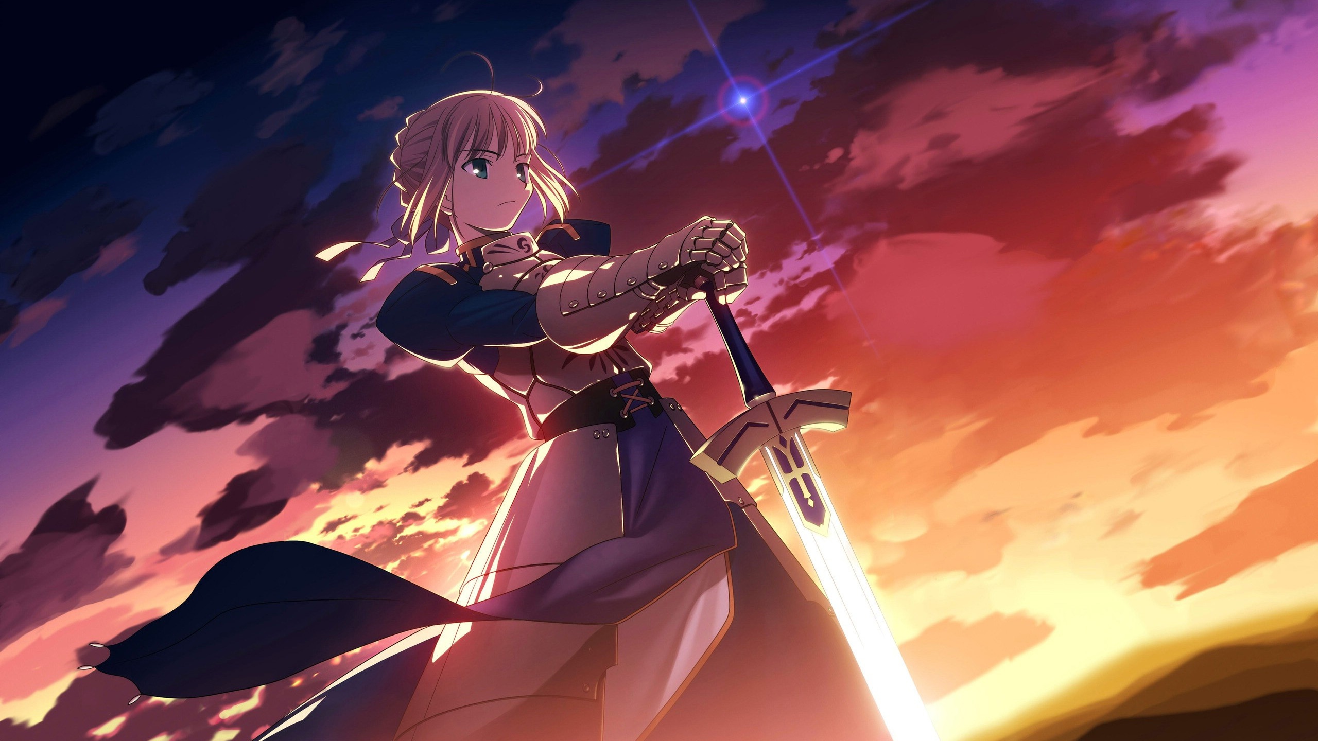 Скачать Fate Stay Night Saber обои на рабочий стол