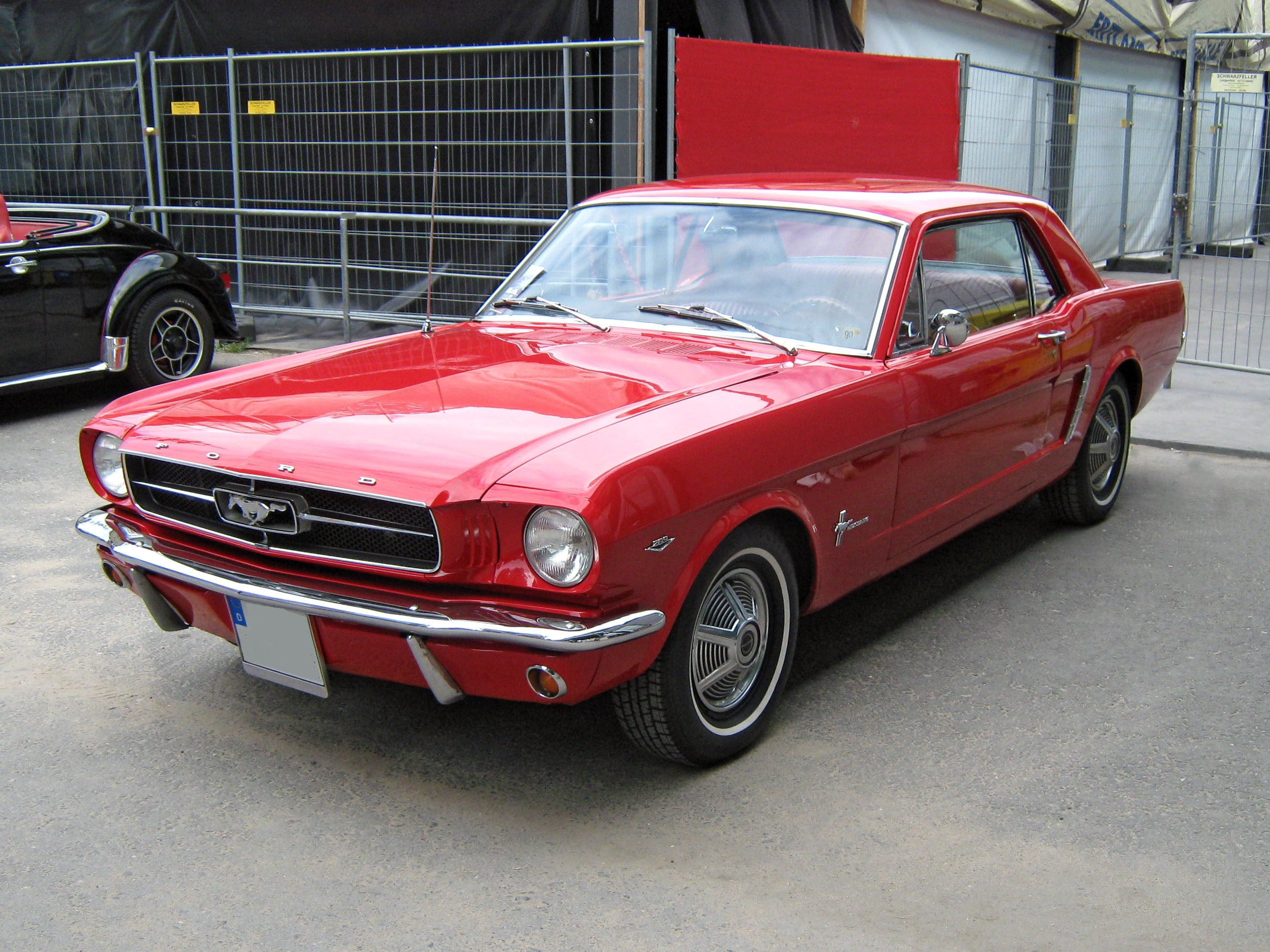 Скачать 1965, ford, mustang, жесткая крыша, вид спереди обои на рабочий стол