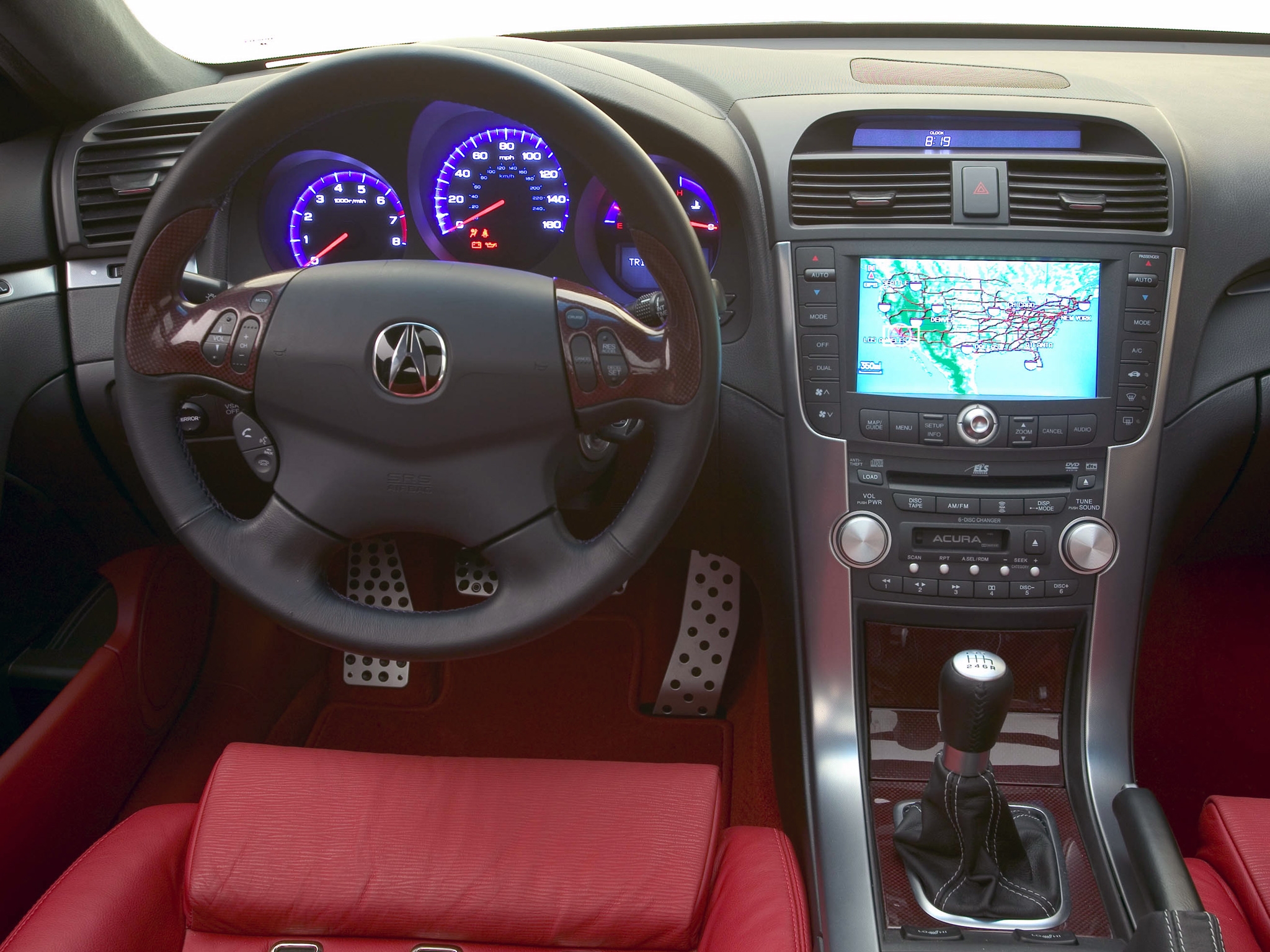 Скачать acura, tl, 2003, концепт кар, салон, интерьер, руль, спидометр обои на рабочий стол