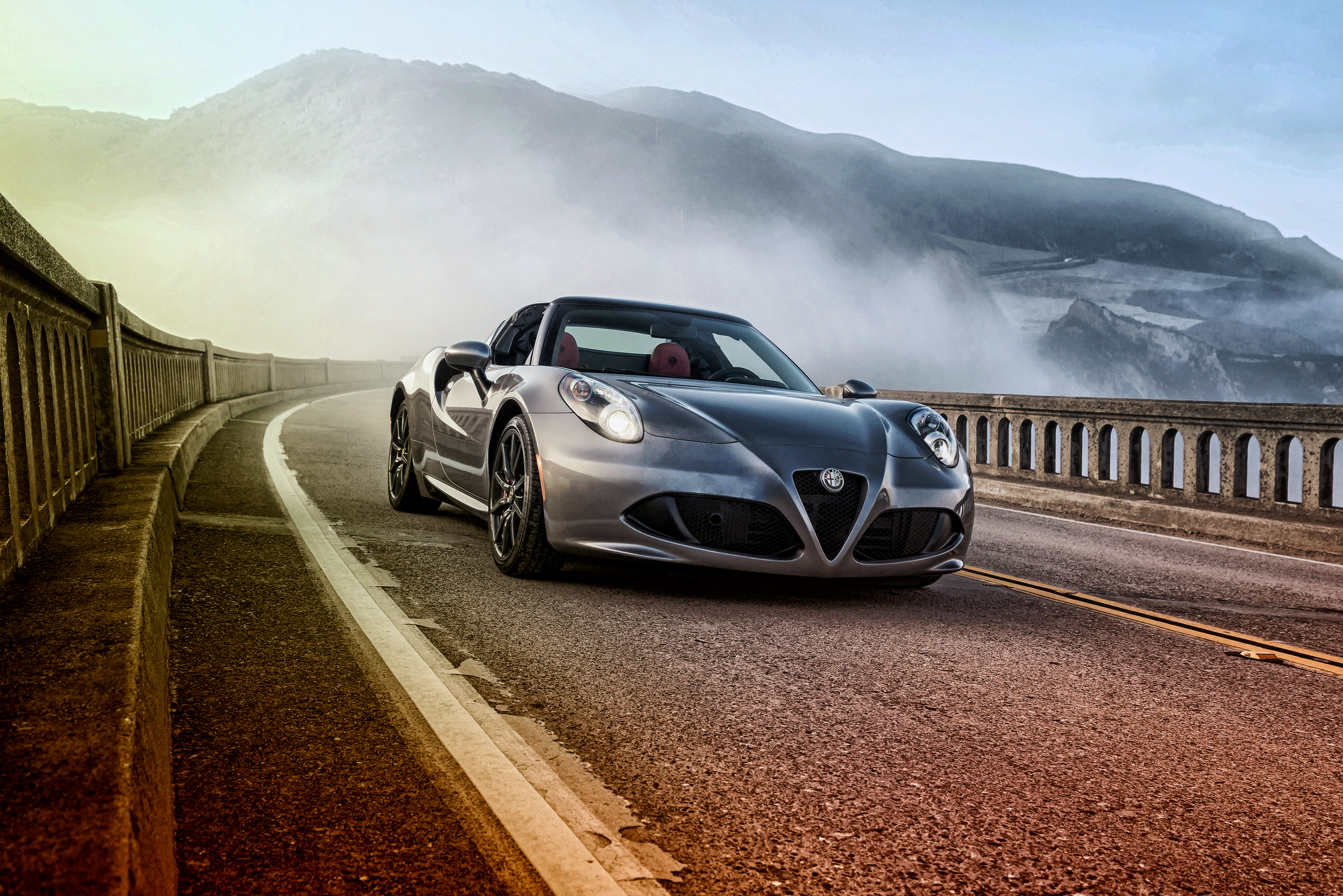 Скачать alfa romeo, 4c, spider, us-spec, вид сбоку обои на рабочий стол