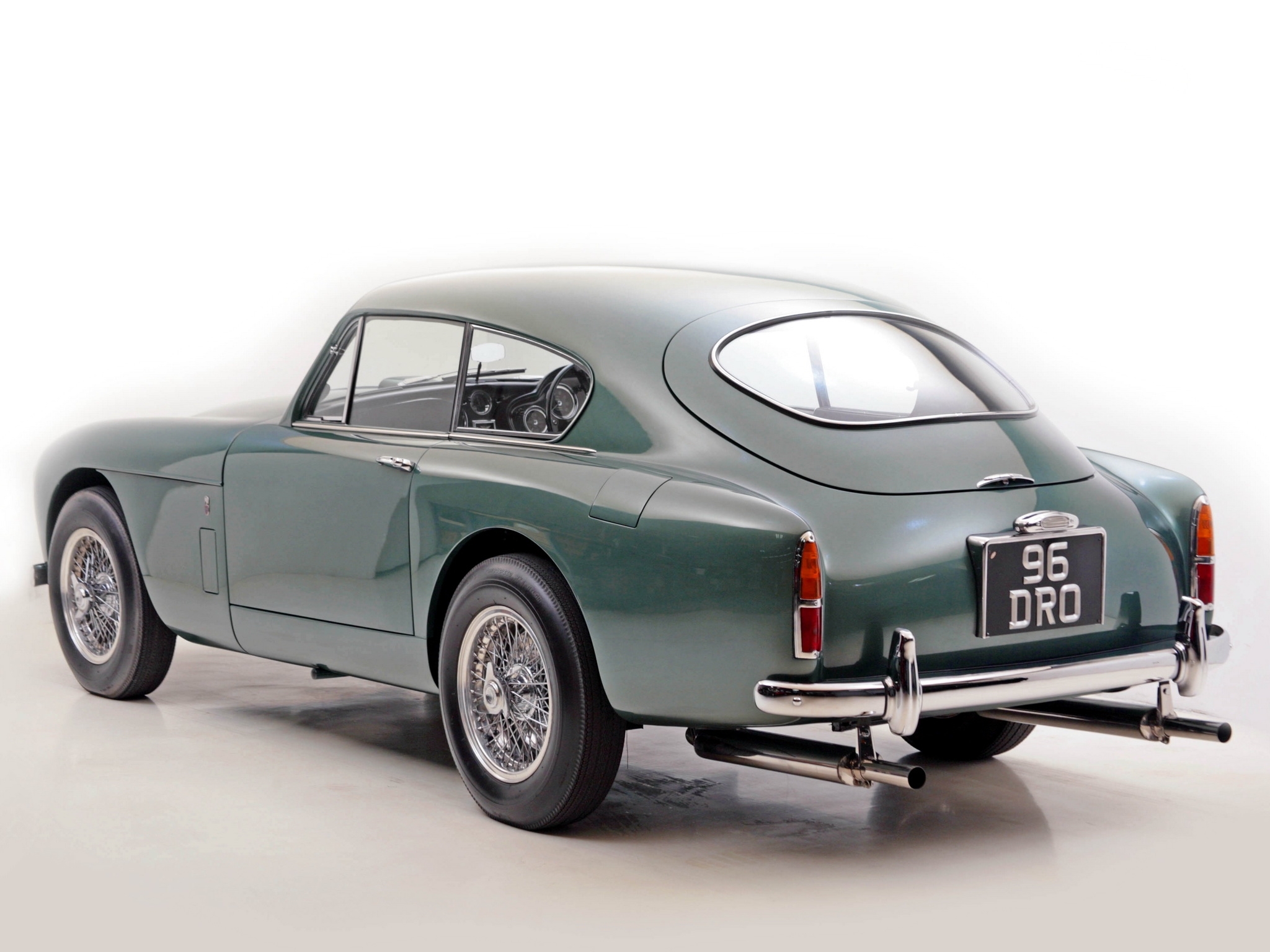 Скачать aston martin, 1958, зеленый, вид сбоку, стиль, астон мартин, авто, ретро обои на рабочий стол