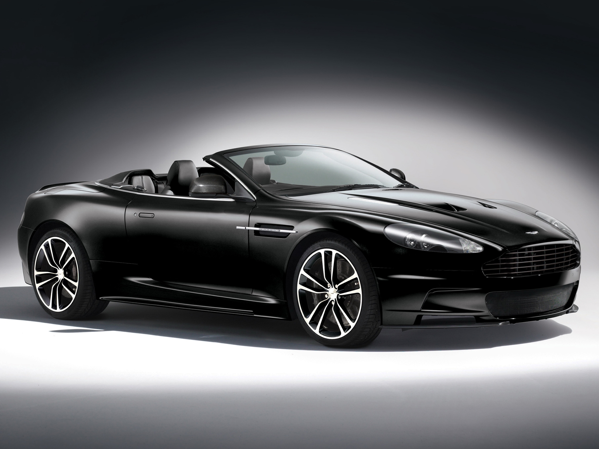 Скачать aston martin, dbs, 2011, черный, вид сбоку, астон мартин, авто обои на рабочий стол