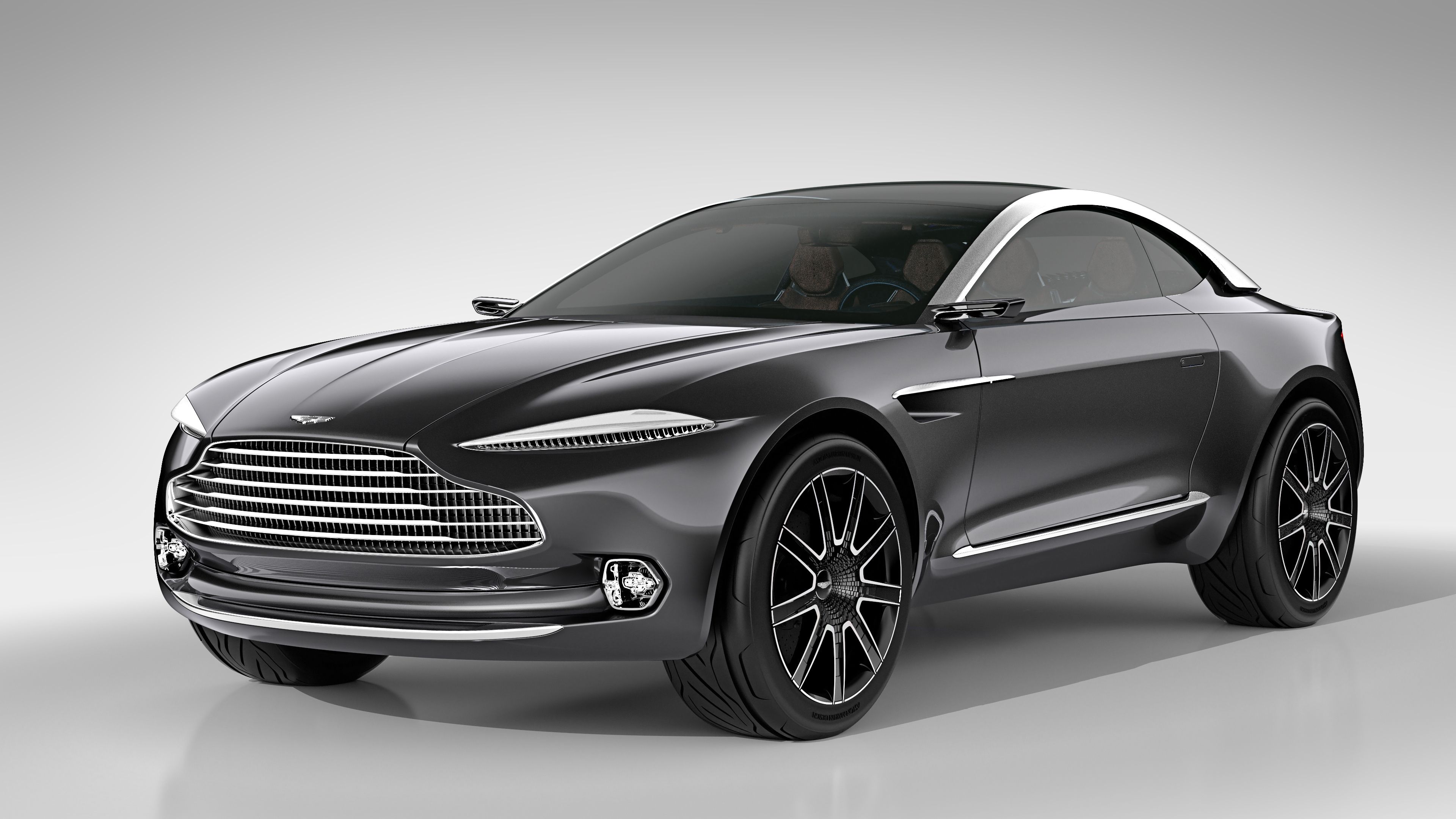 Скачать aston martin, dbx, концепт, черный, вид сбоку обои на рабочий стол