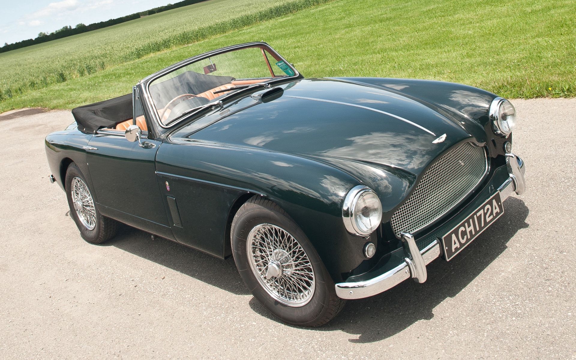 Скачать aston martin, drophead coupe, 1957, кабриолет, вид сбоку обои на рабочий стол