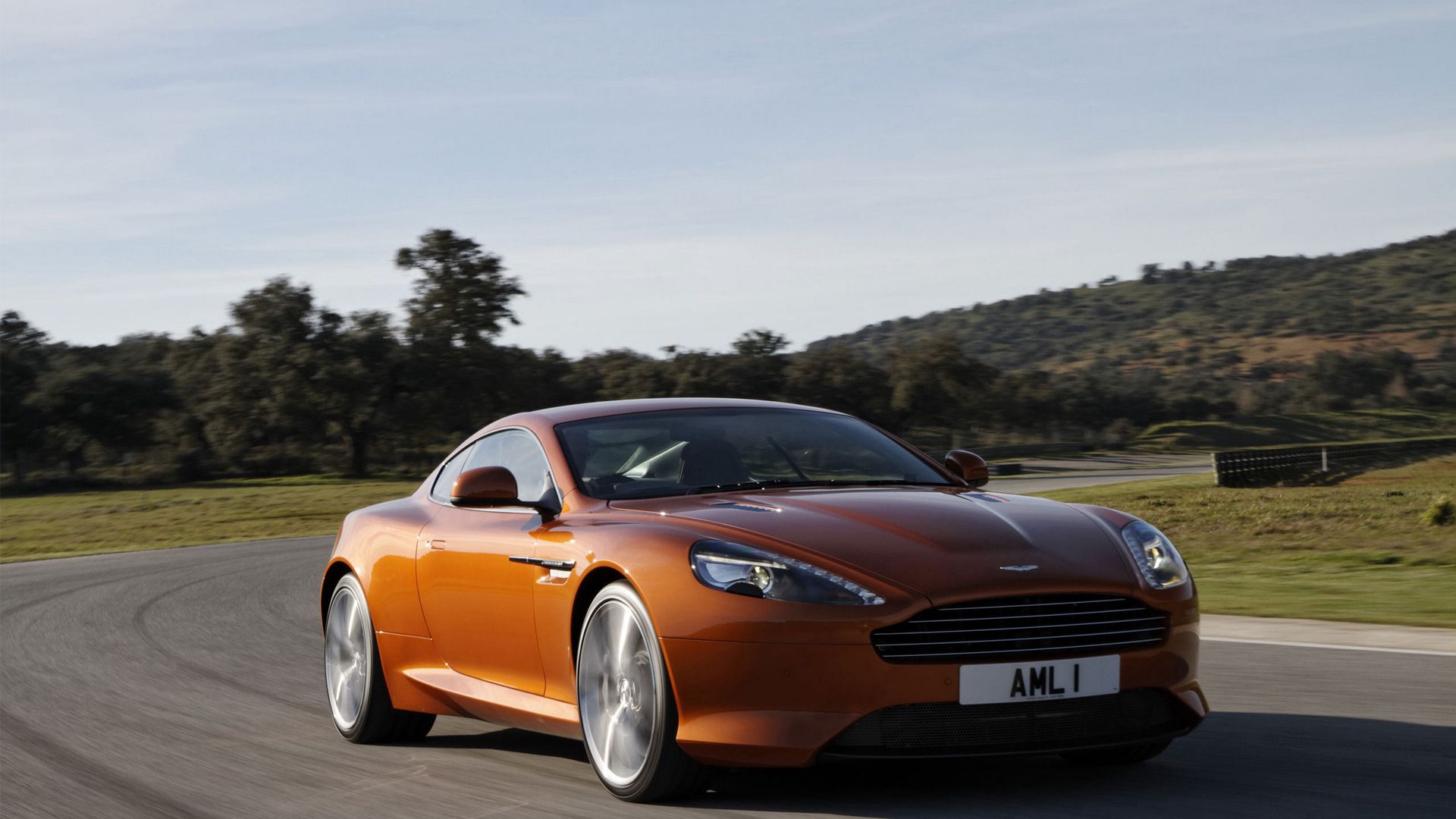 Скачать aston martin, virage, вид сбоку обои на рабочий стол