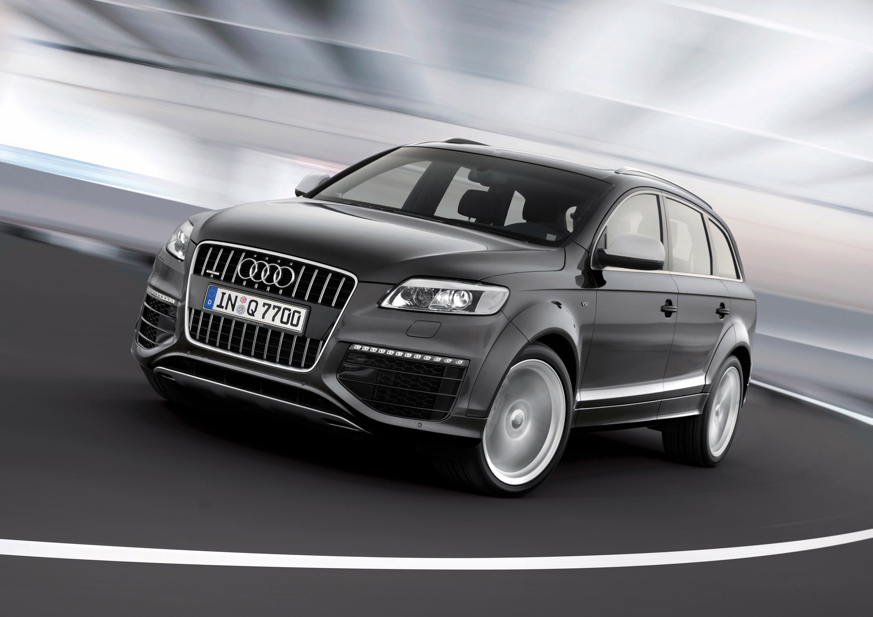 Скачать audi q7, audi, черный, концепт обои на рабочий стол