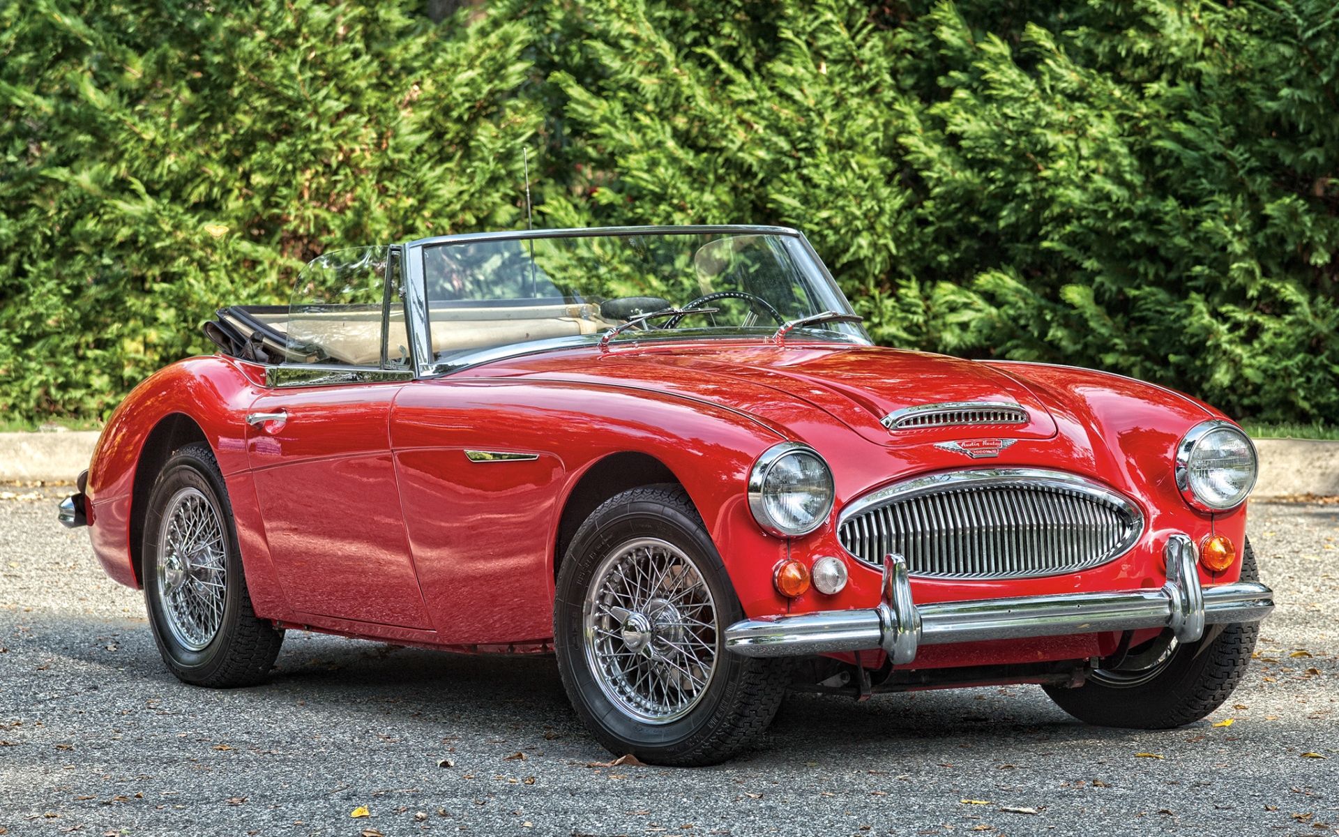 Скачать austin healey, 3000, bj8, roadster, 1966, кабриолет, красный обои на рабочий стол