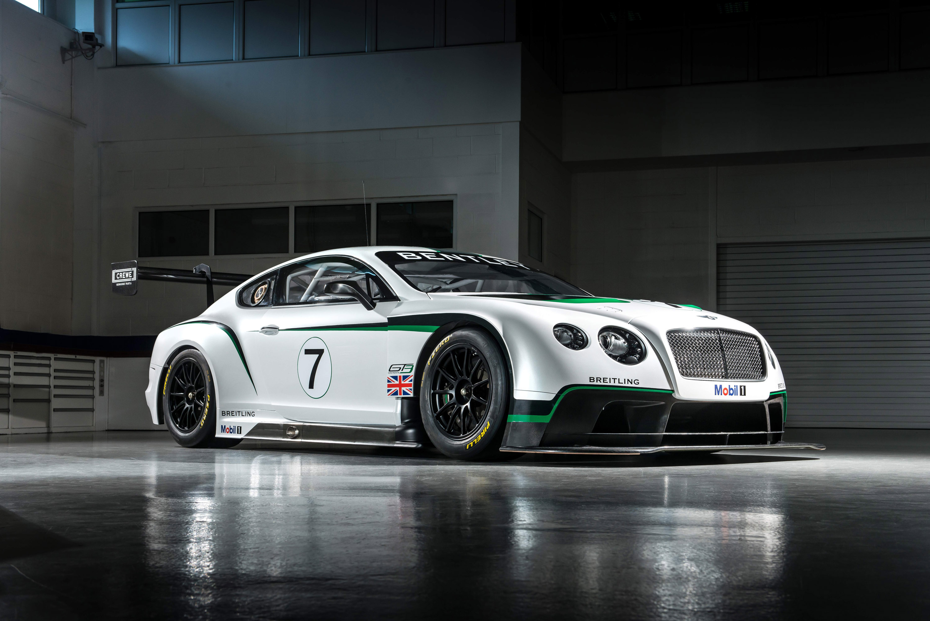 Скачать bentley, continental, gt3, спорткар, вид сбоку обои на рабочий стол