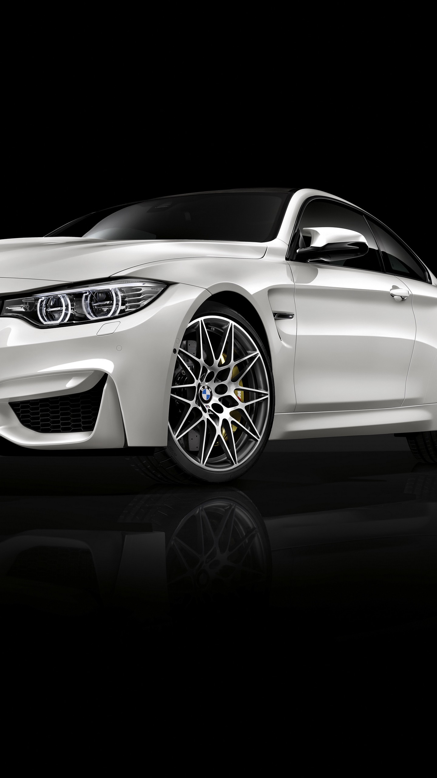 Скачать bmw, m4, белый, вид сбоку обои для телефона