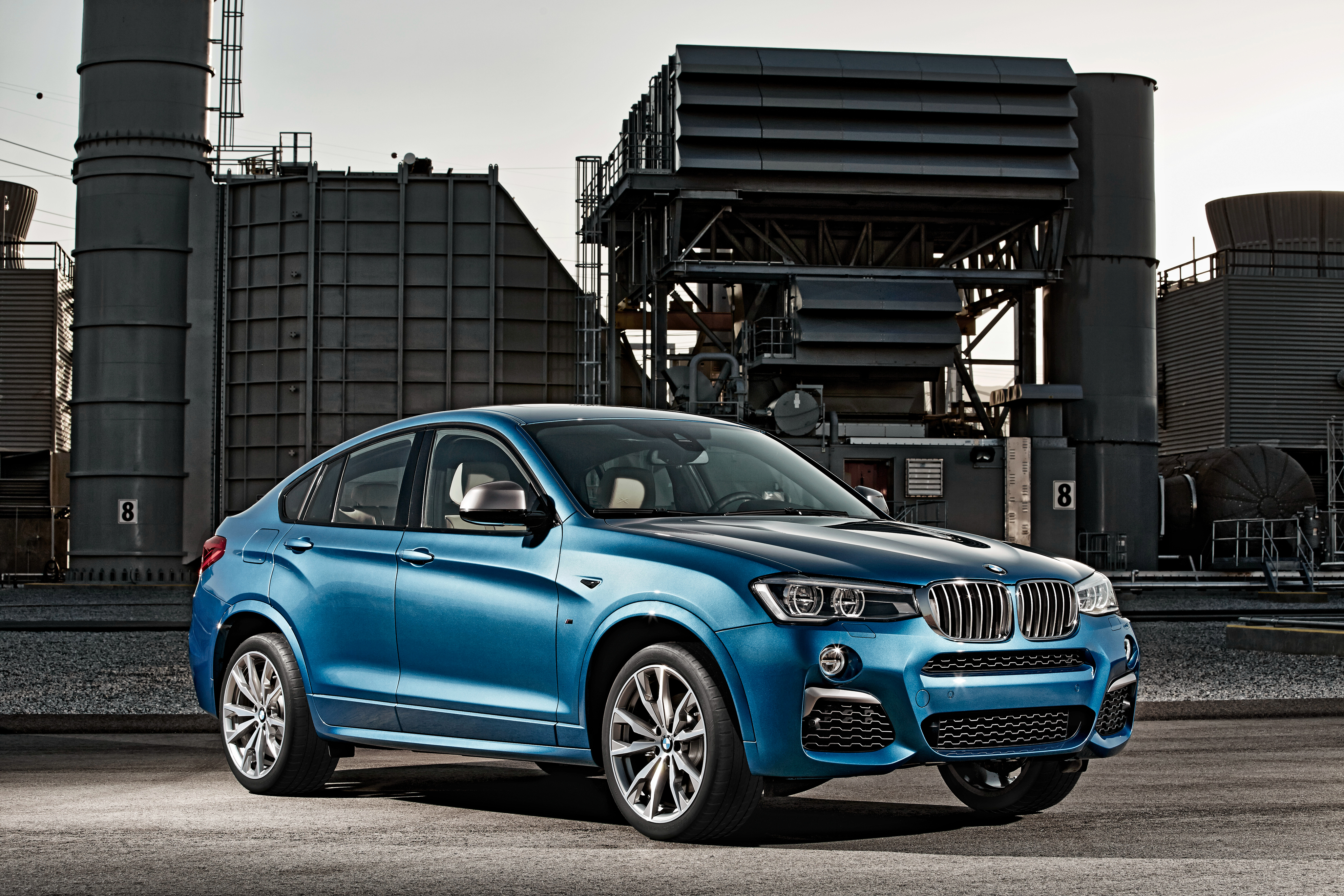 Скачать bmw, x4, m40i, синий, вид сбоку обои на рабочий стол