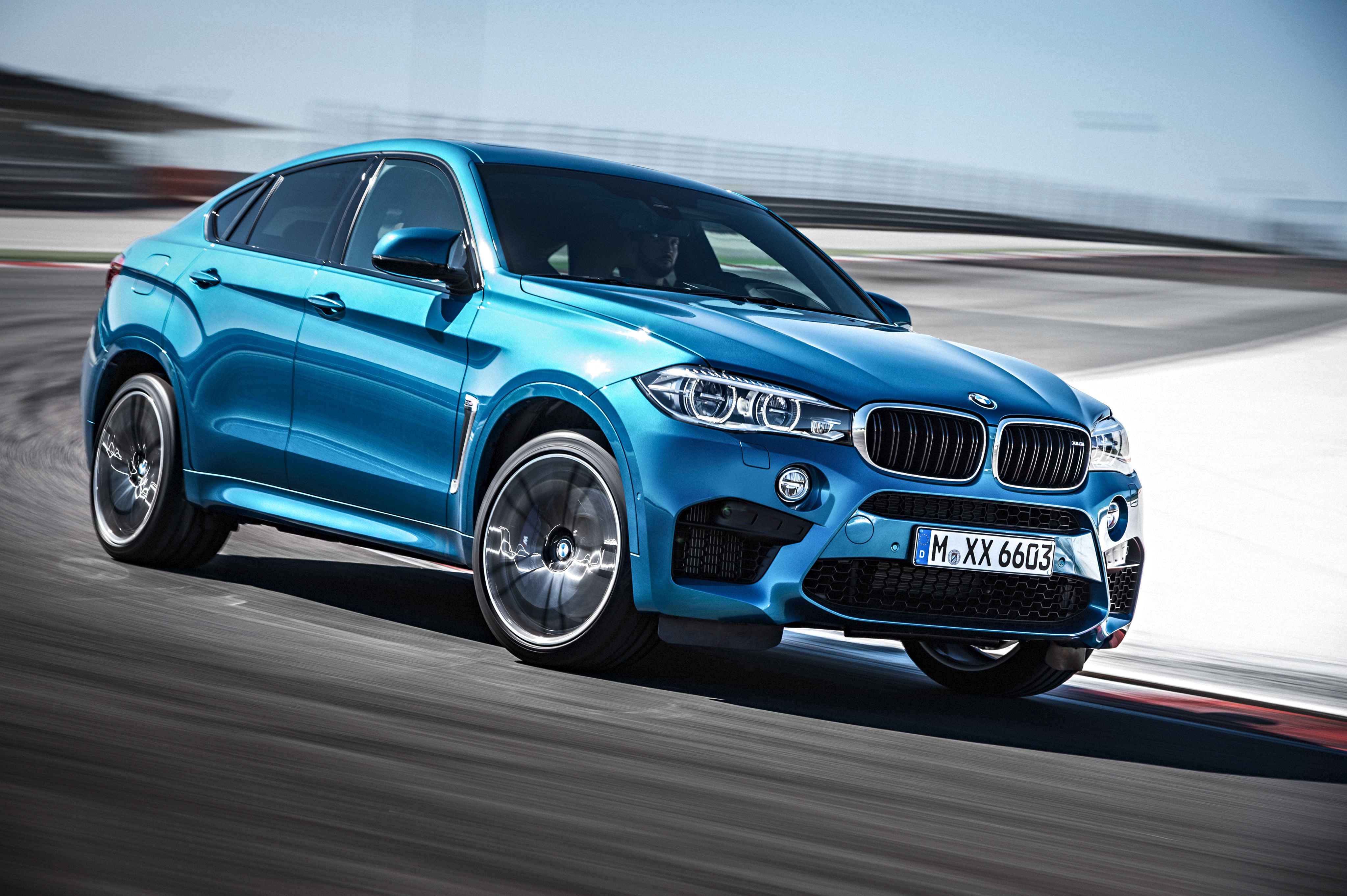 Скачать bmw x6, bmw, синий, скорость, вид сбоку обои на рабочий стол