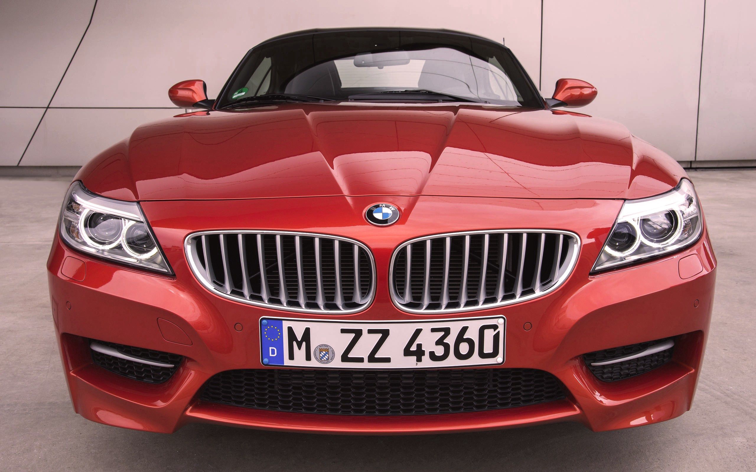 Скачать bmw z4, 2014, bmw, красный, передний бампер обои на рабочий стол