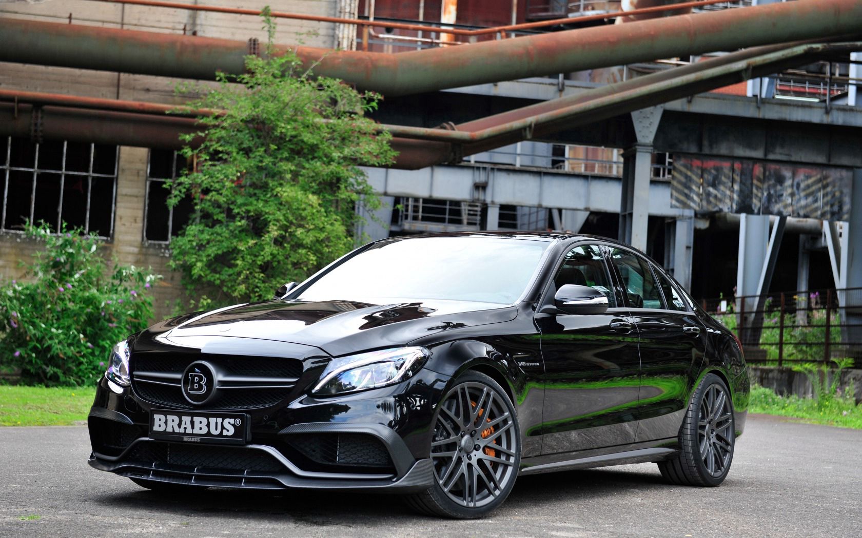 Скачать brabus, mercedes, amg, черный, вид сбоку обои на рабочий стол