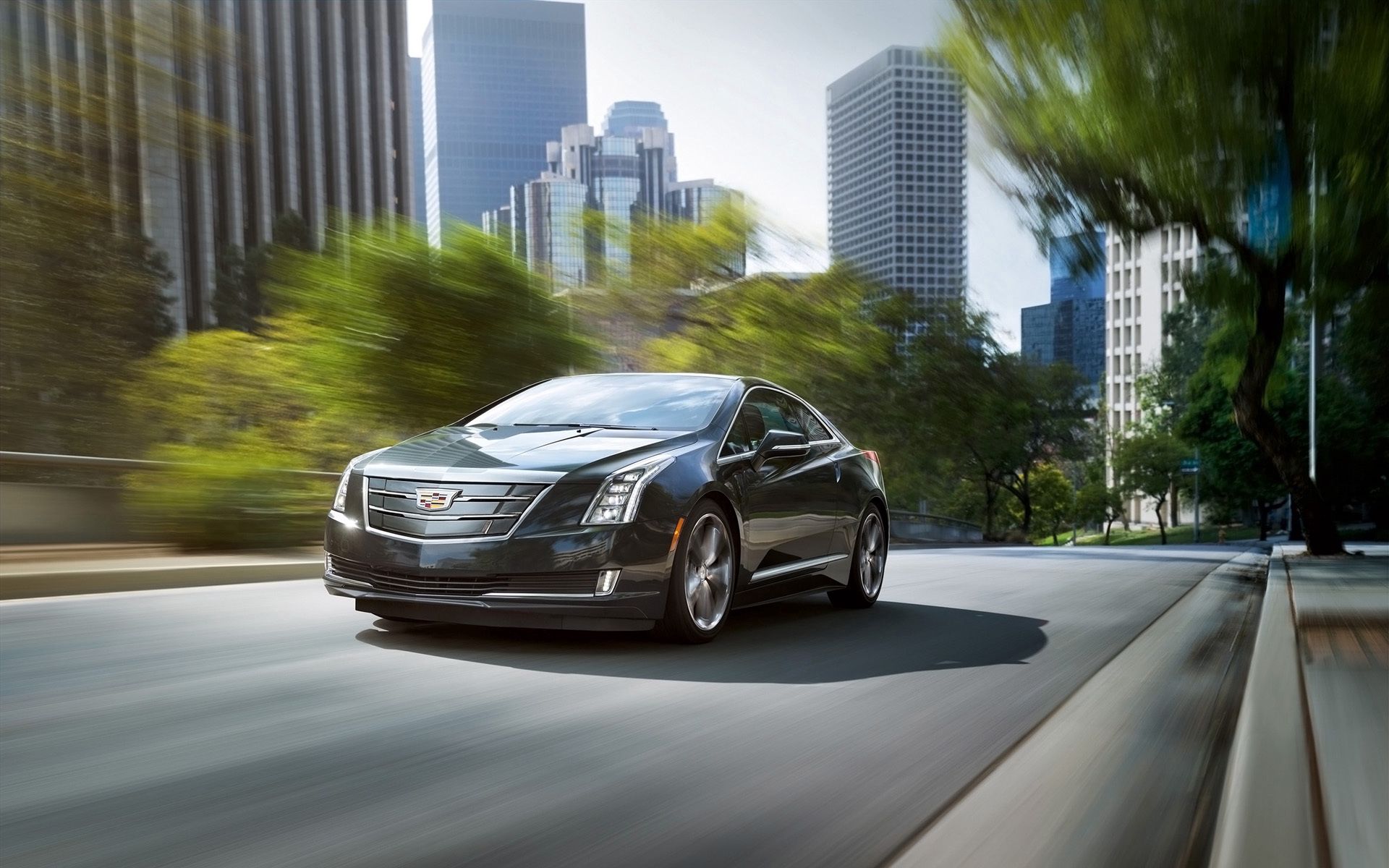 Скачать cadillac, elr, скорость, движение обои на рабочий стол