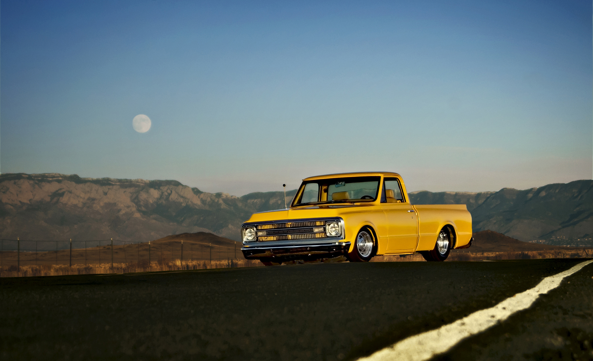 Скачать chevrolet, c10, 1969, вид спереди обои на рабочий стол