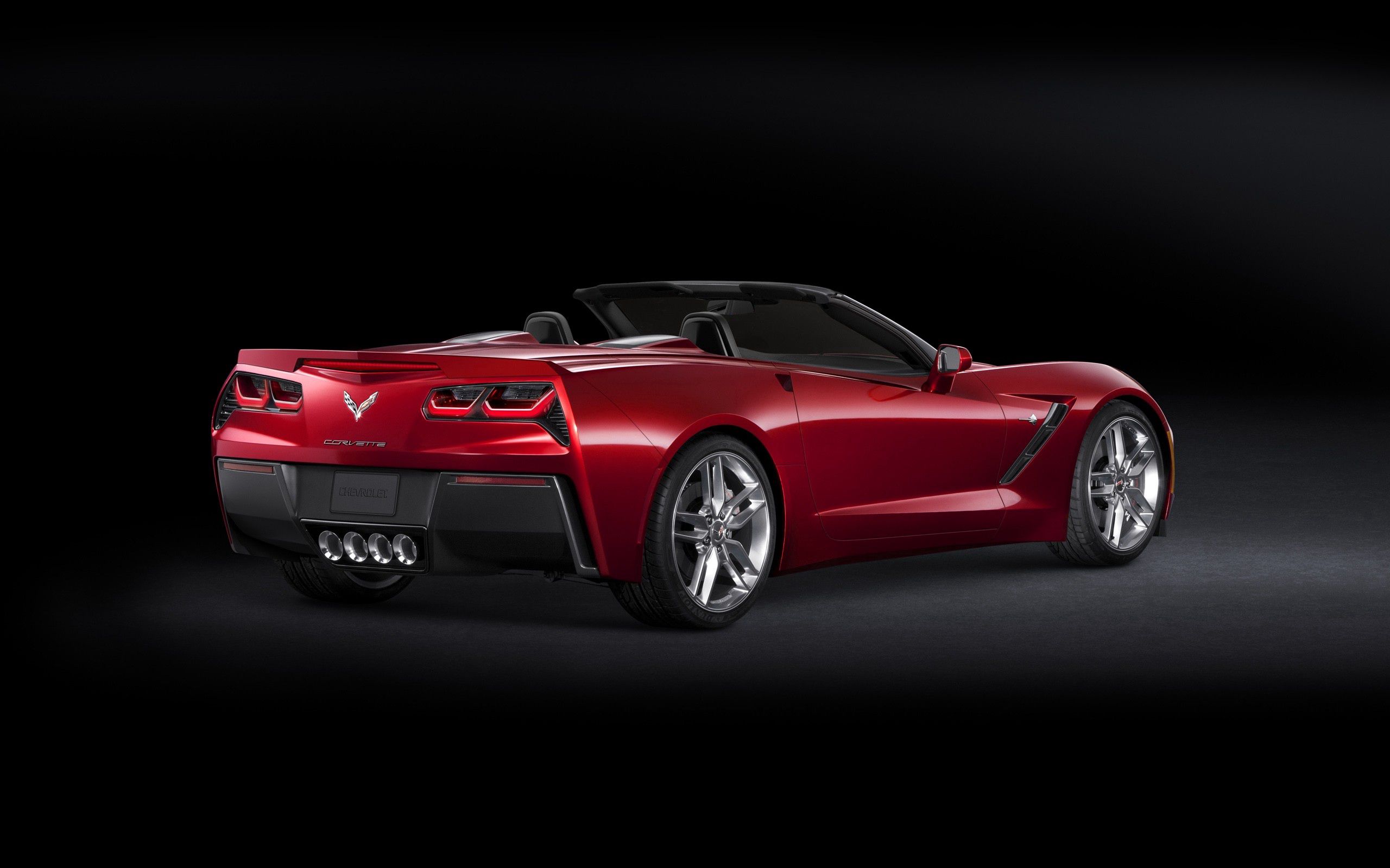 Скачать chevrolet corvette, авто, черный, стильный обои на рабочий стол