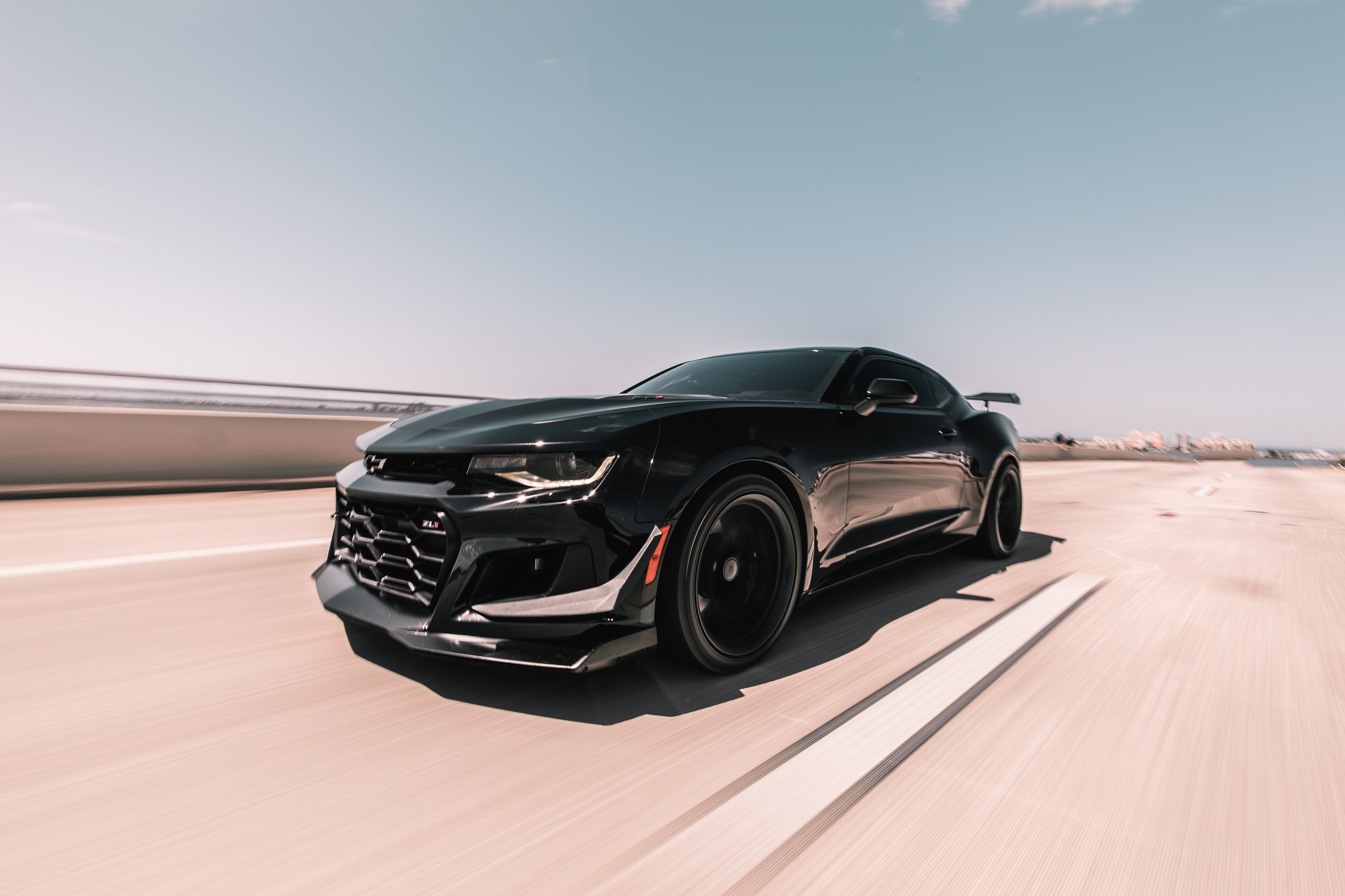 Скачать chevrolet zl1, chevrolet, автомобиль, спортивный, купе, черный, скорость обои на рабочий стол