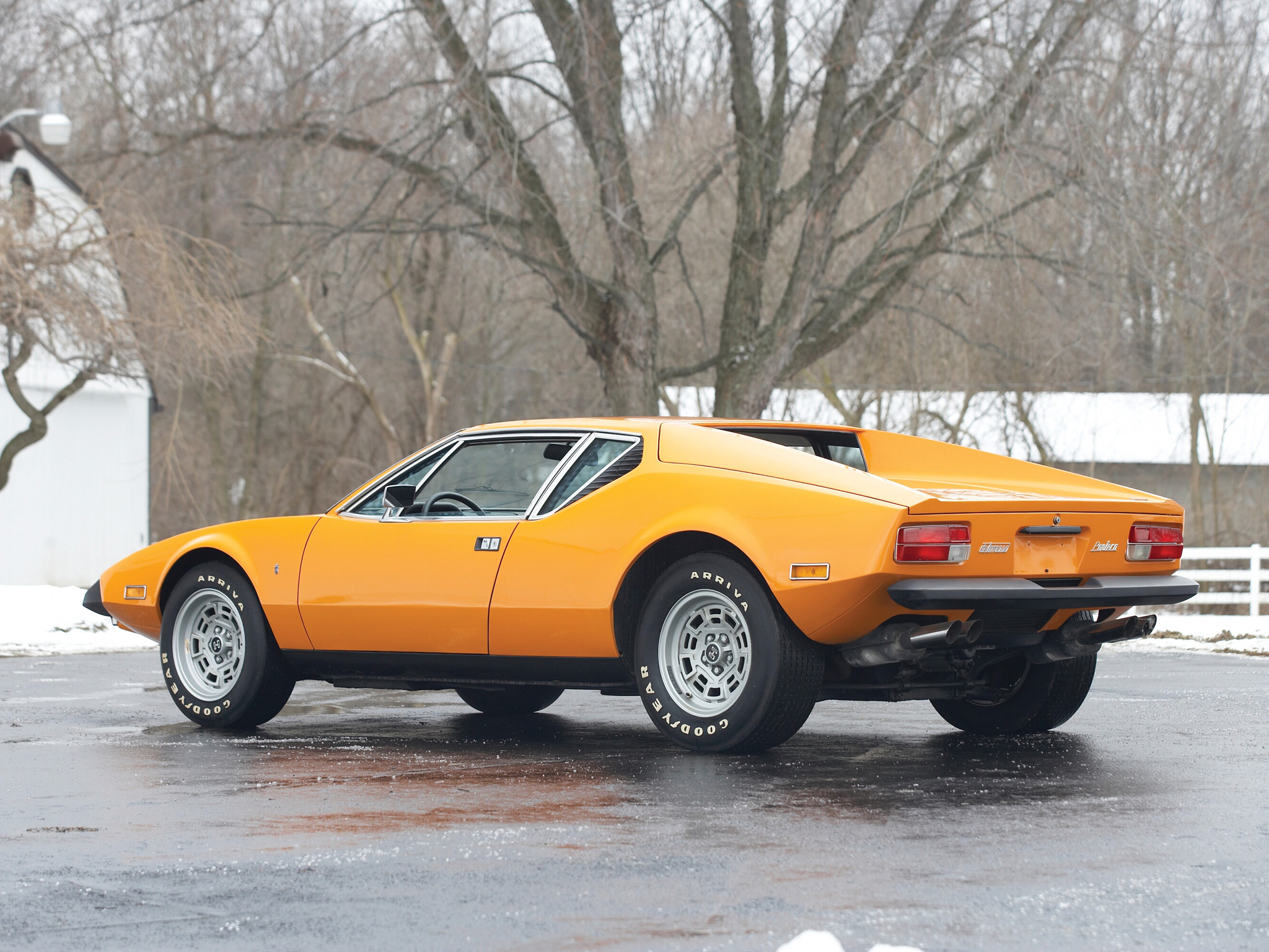 Скачать de tomaso, pantera, авто, оранжвевый обои на рабочий стол