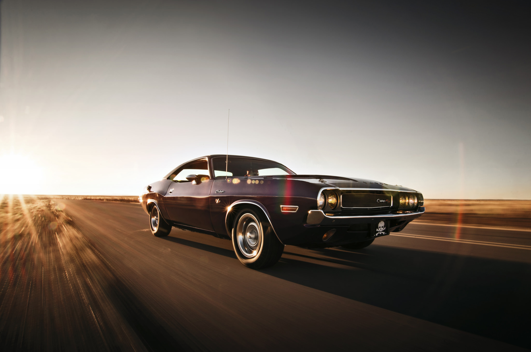 Скачать dodge, challenger, движение, скорость обои на рабочий стол