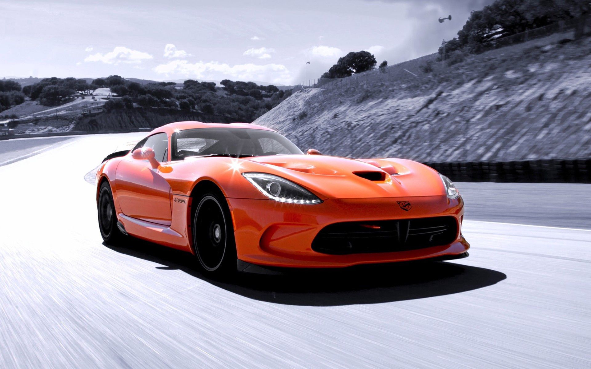 Скачать dodge viper, скорость, авто обои на рабочий стол