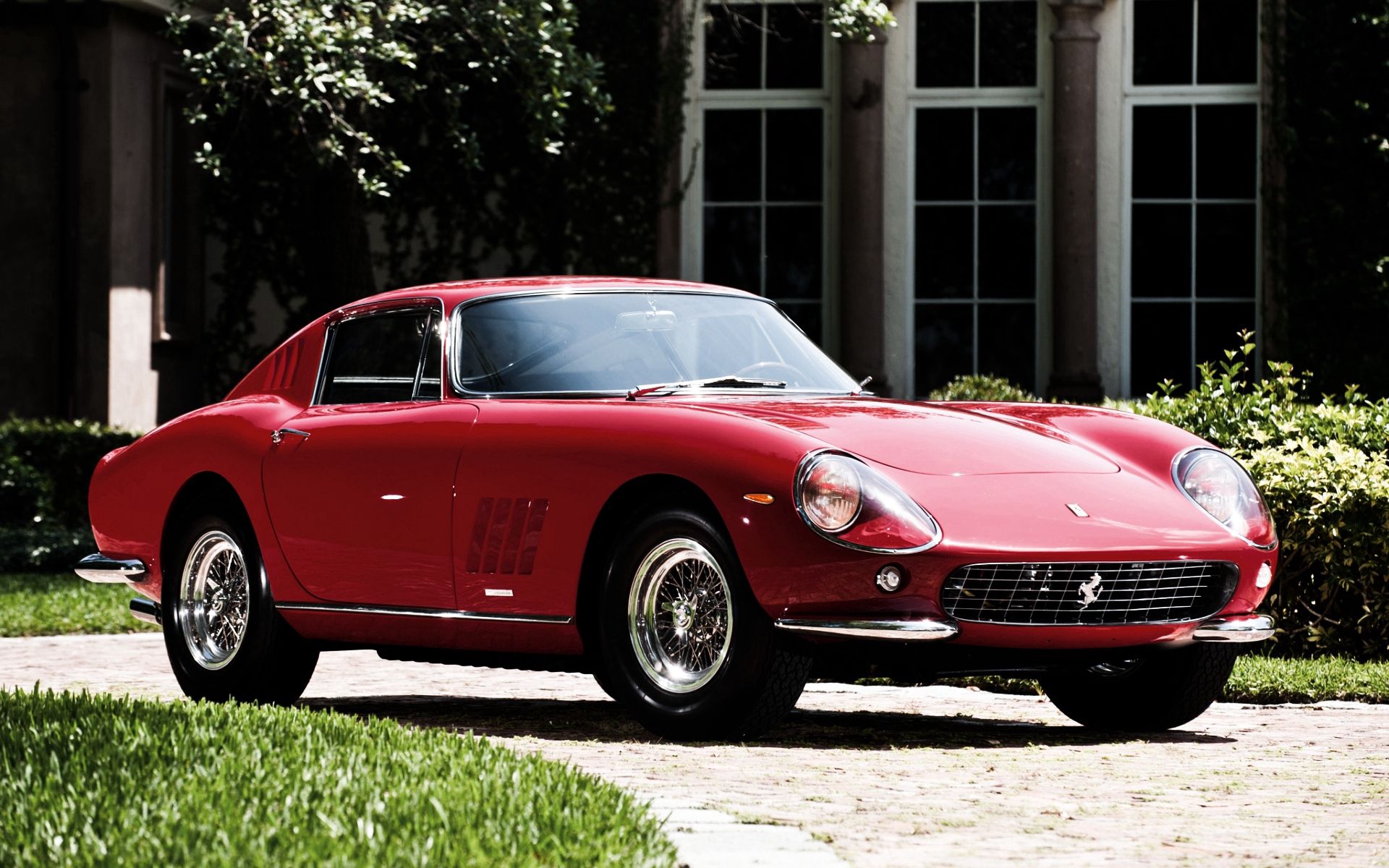 Скачать ferrari 275, ferrari, gtb, 1964, красный, вид сбоку обои на рабочий стол