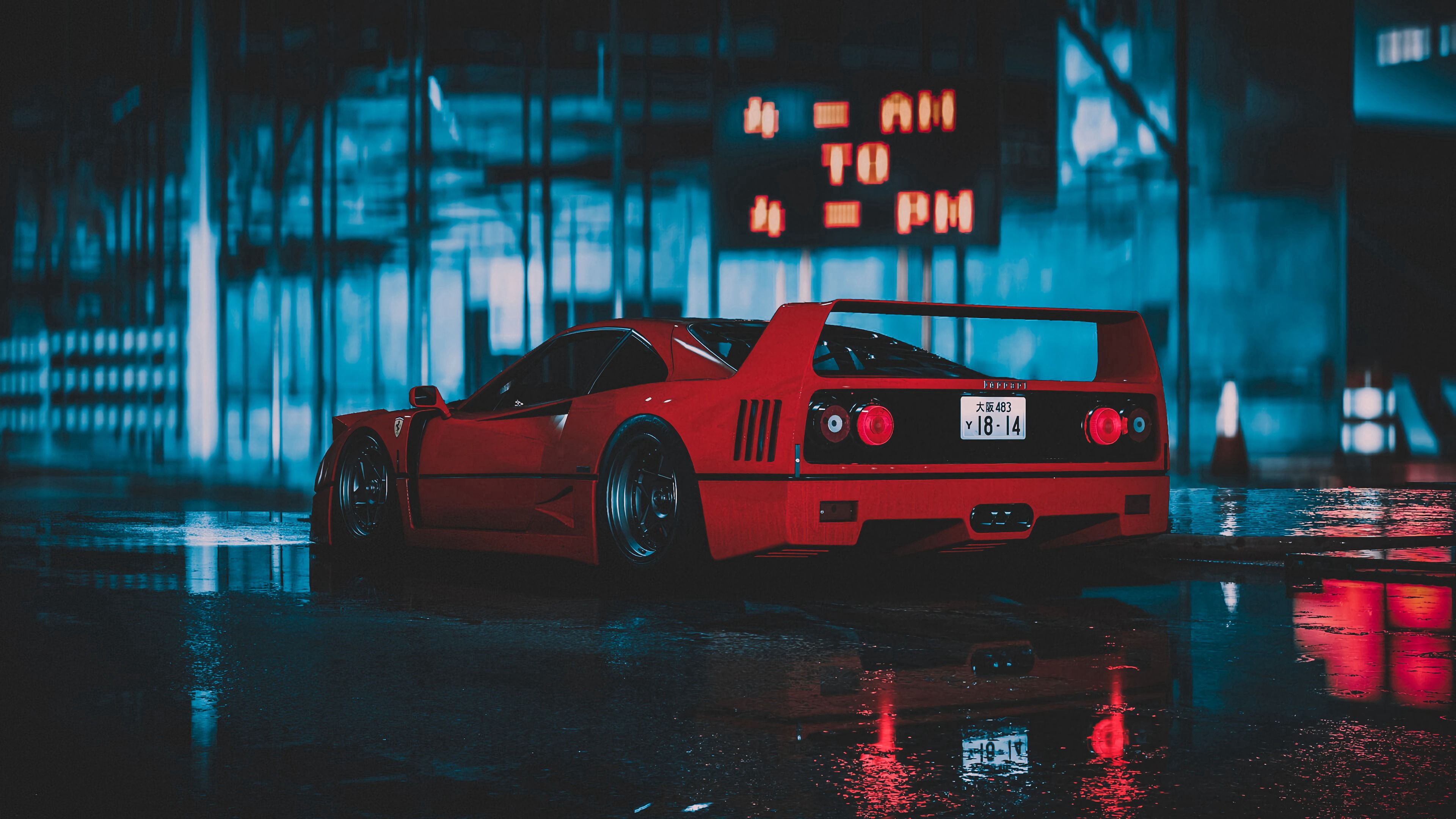 Скачать ferrari f40, ferrari, машина, спорткар, красный, вид сбоку обои на рабочий стол