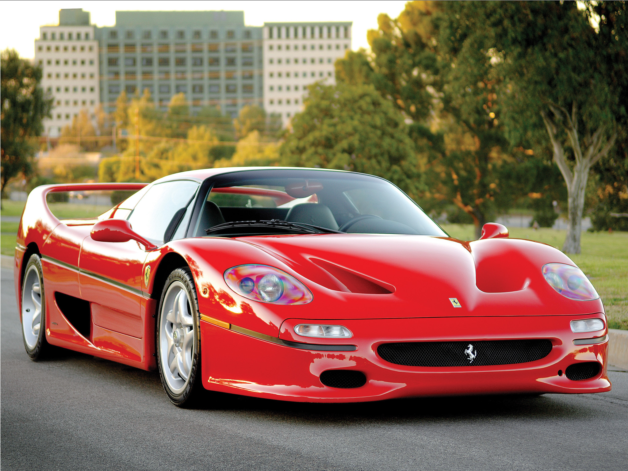 Скачать ferrari, f50, preserial, красный, вид спереди обои на рабочий стол