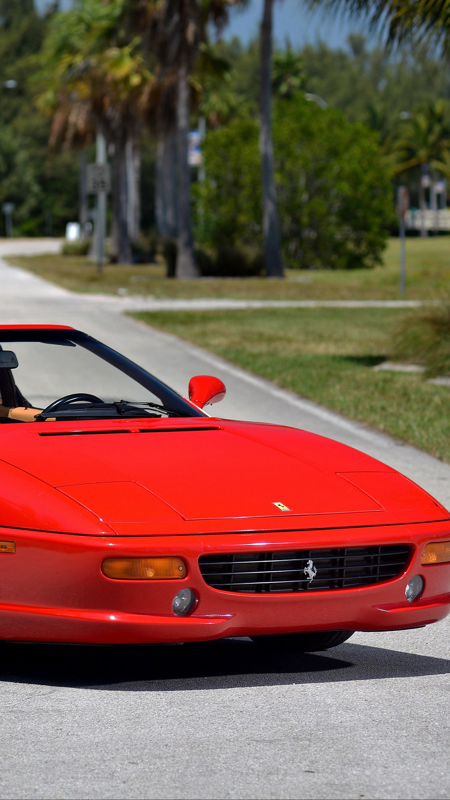 Скачать ferrari, gts, f355, 1994, вид сбоку обои для телефона