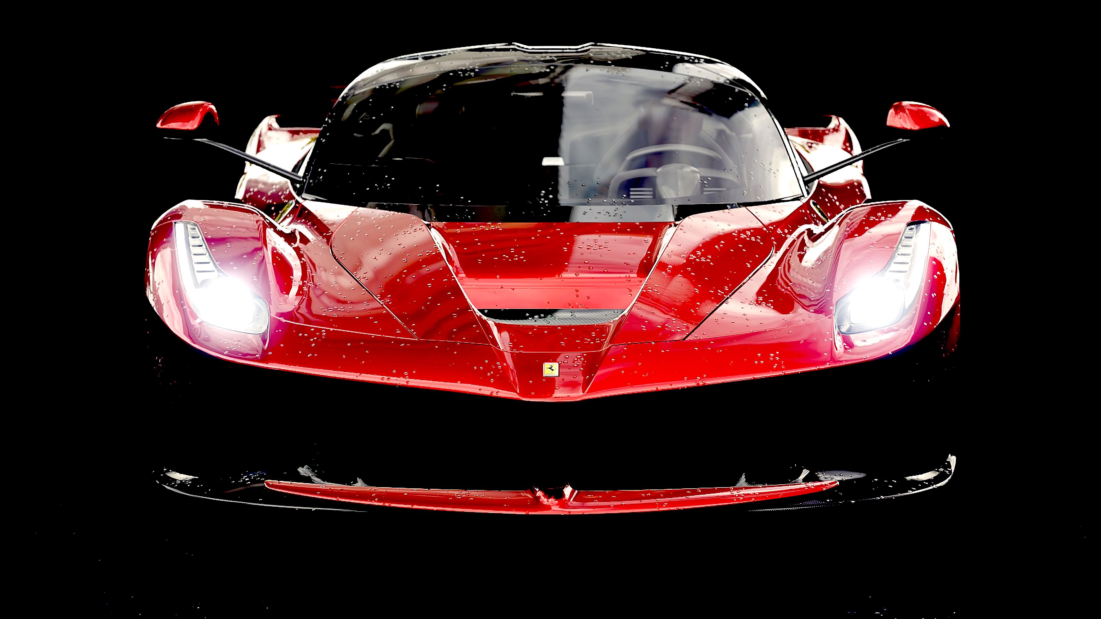 Скачать ferrari laferrari, ferrari, красный, спорткар, вид спереди обои на рабочий стол