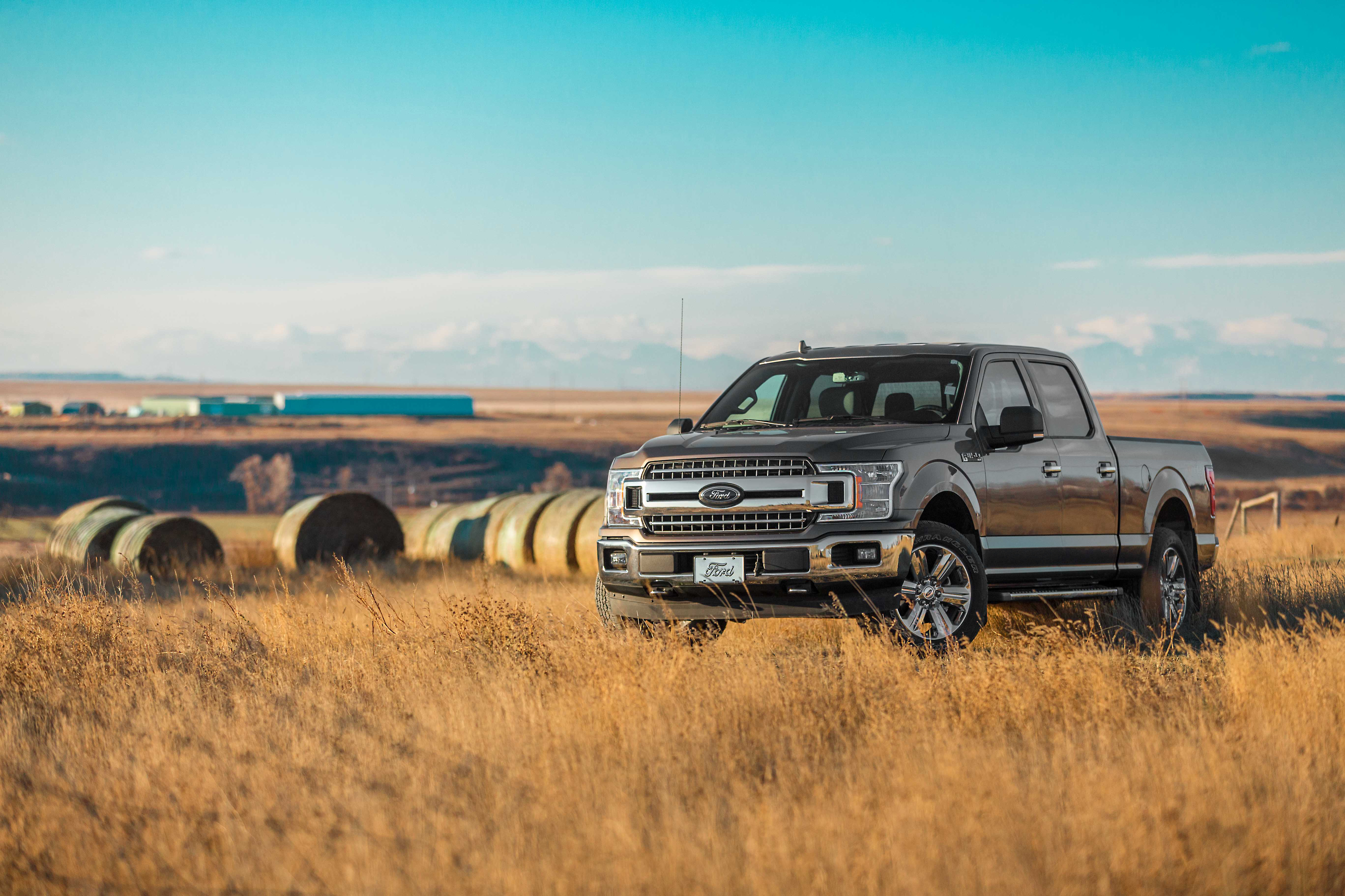 Скачать ford, автомобиль, черный, внедорожник, трава обои на рабочий стол