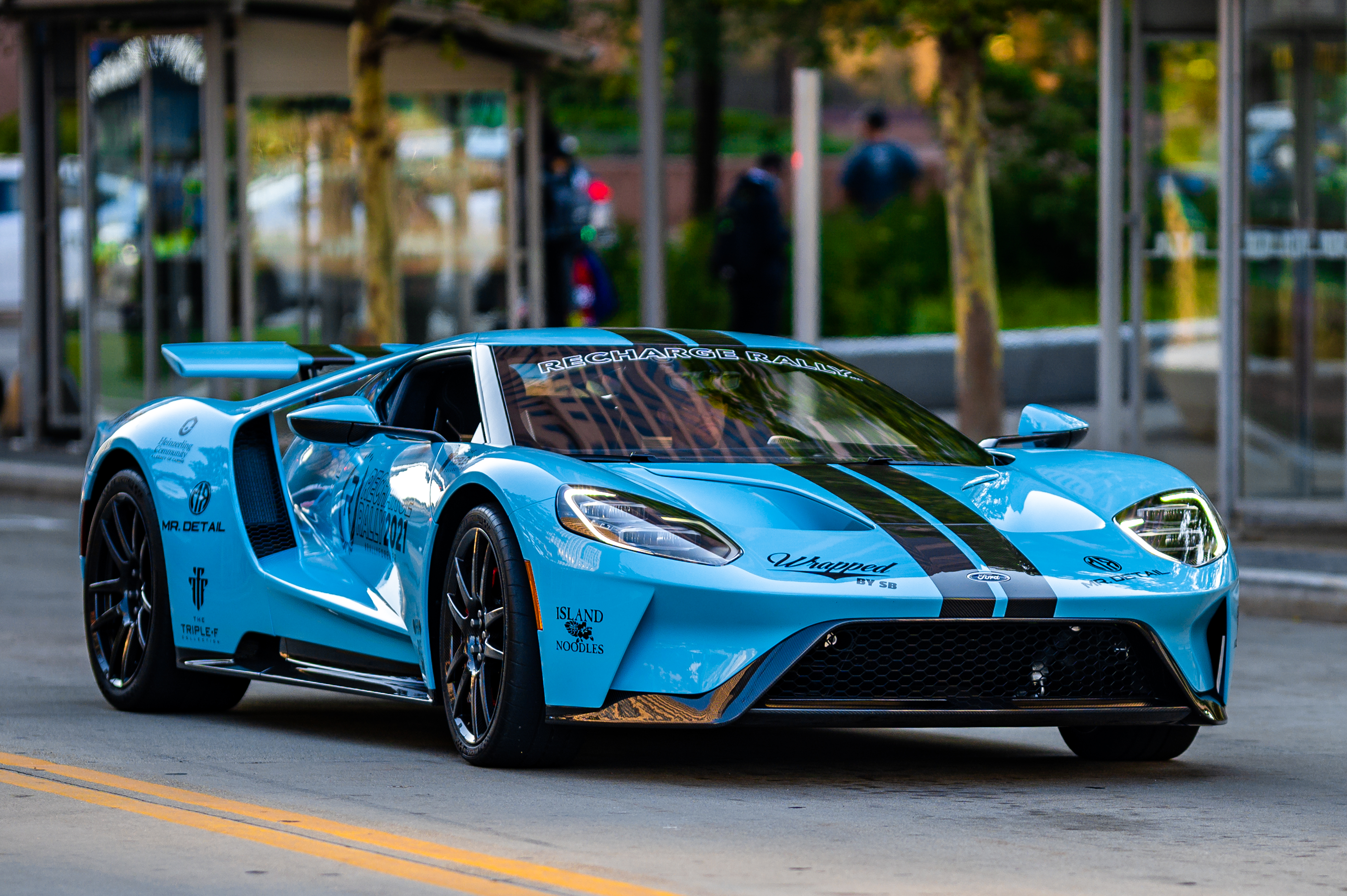 Скачать ford gt, автомобиль, спорткар, синий обои на рабочий стол