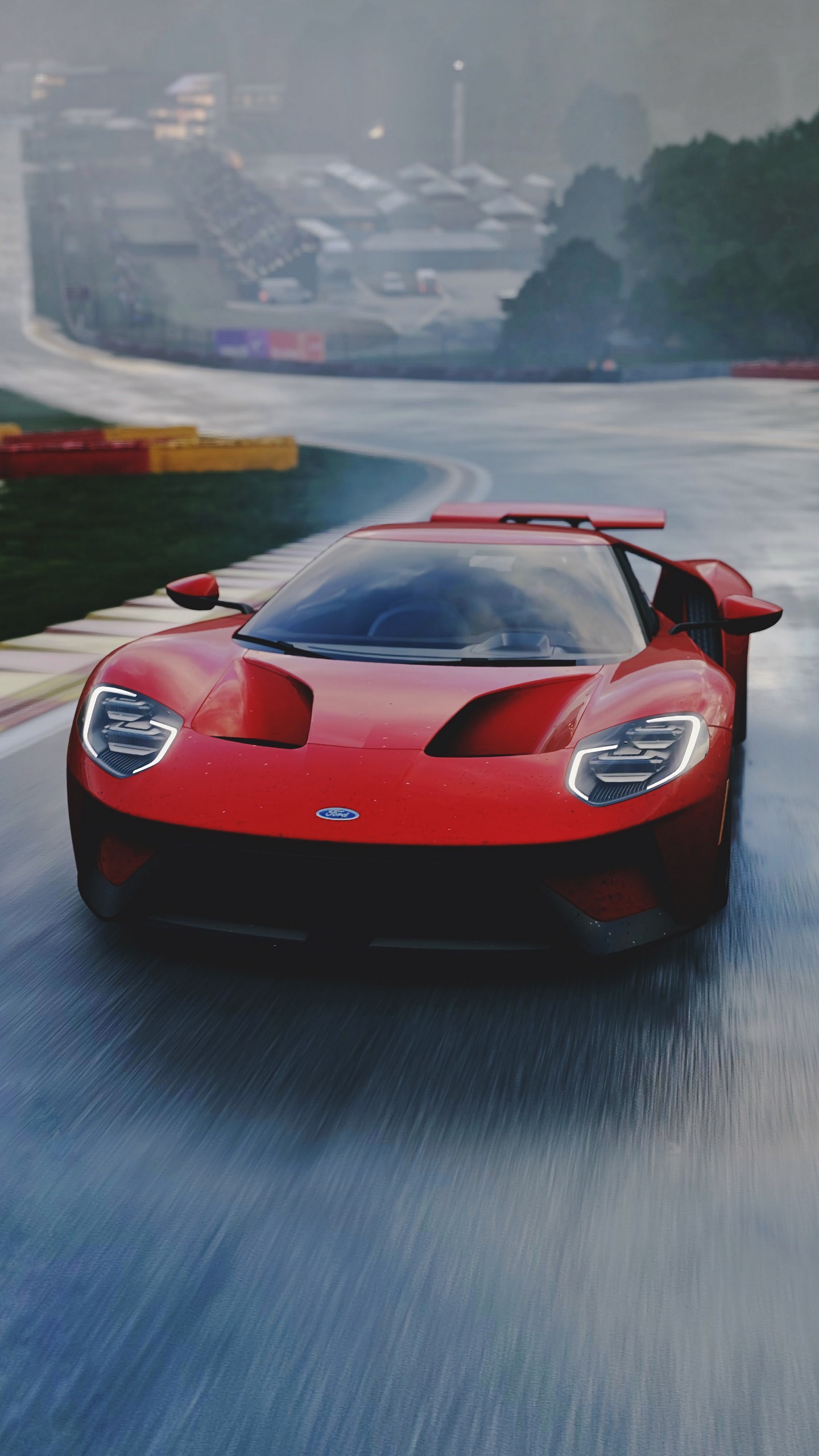 Скачать ford gt, ford, спорткар, суперкар, вид спереди обои для телефона