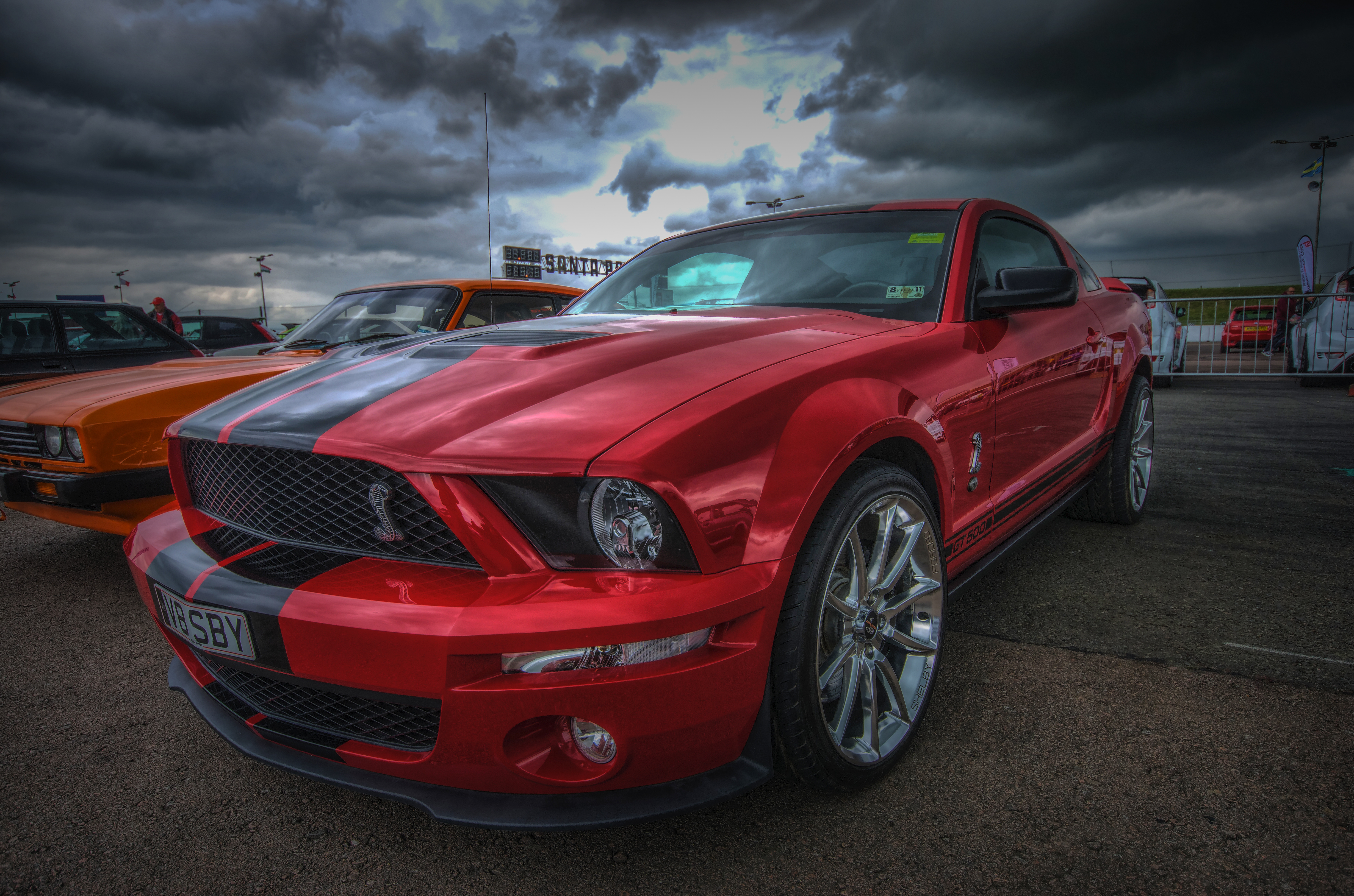 Скачать ford mustang shelby gt500, ford mustang, красный, спорткар, hdr обои на рабочий стол