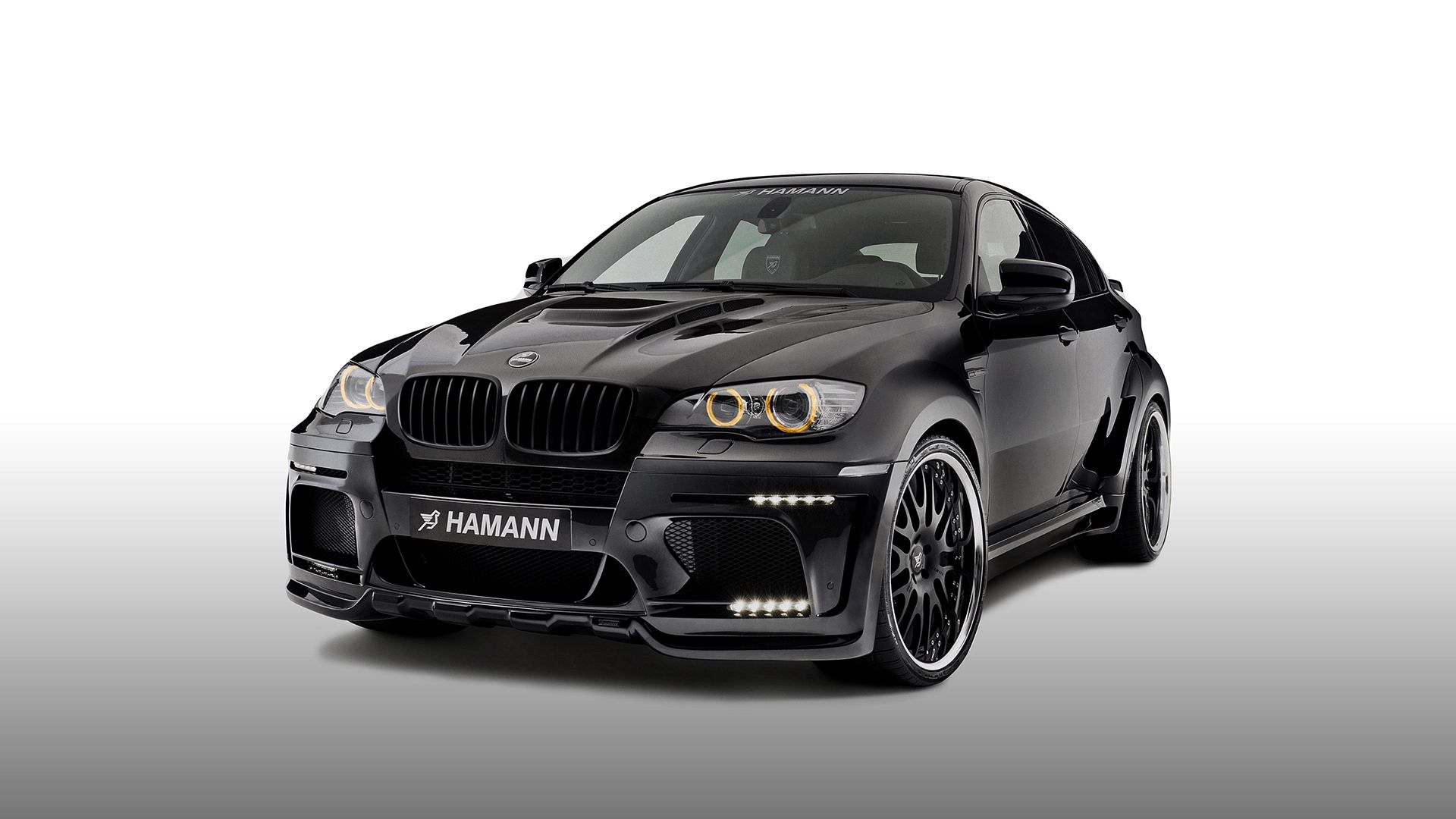 Скачать hamann, bmw, x6m, е71, черный, вид сбоку обои на рабочий стол