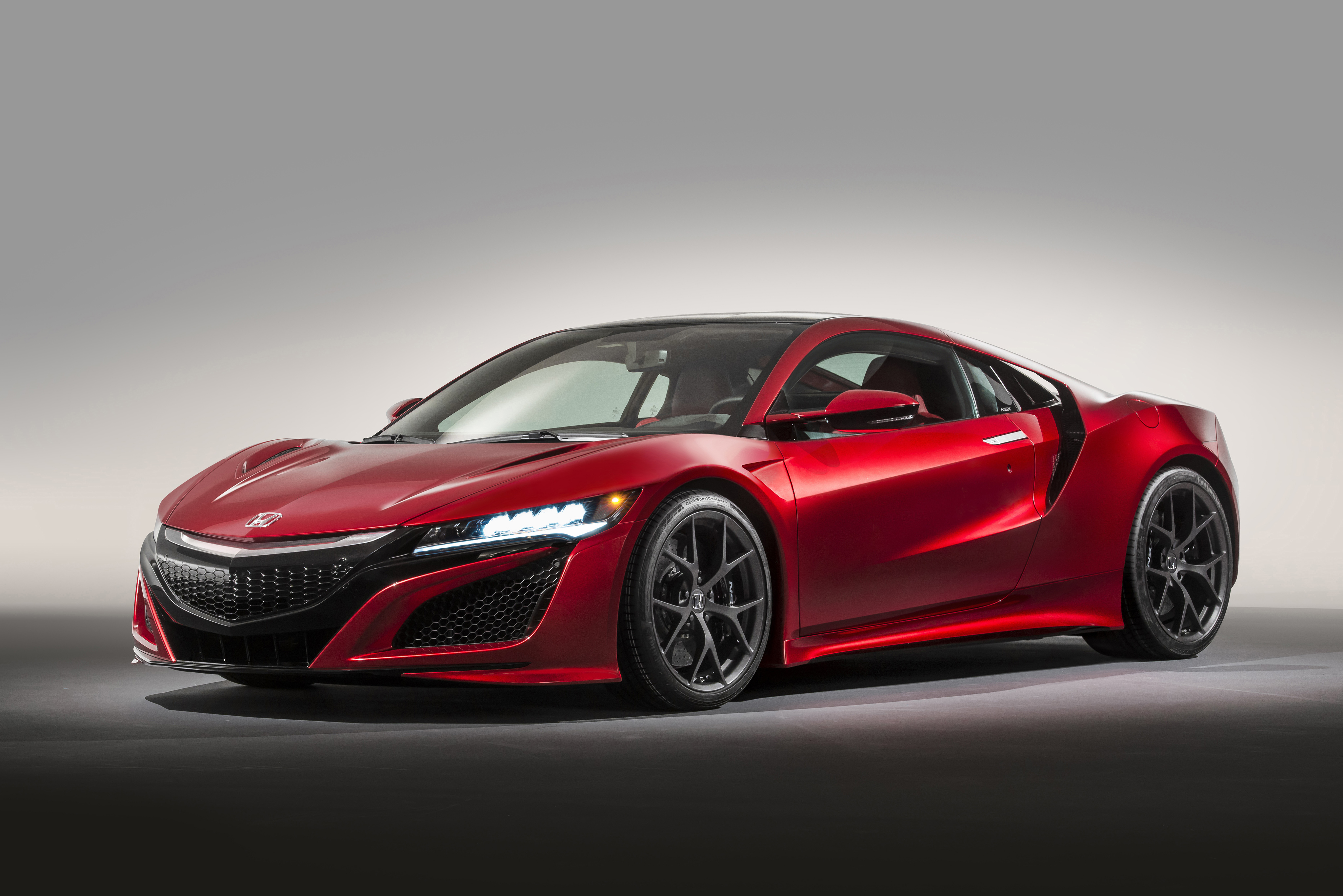 Скачать honda, nsx, 2015, красный обои на рабочий стол