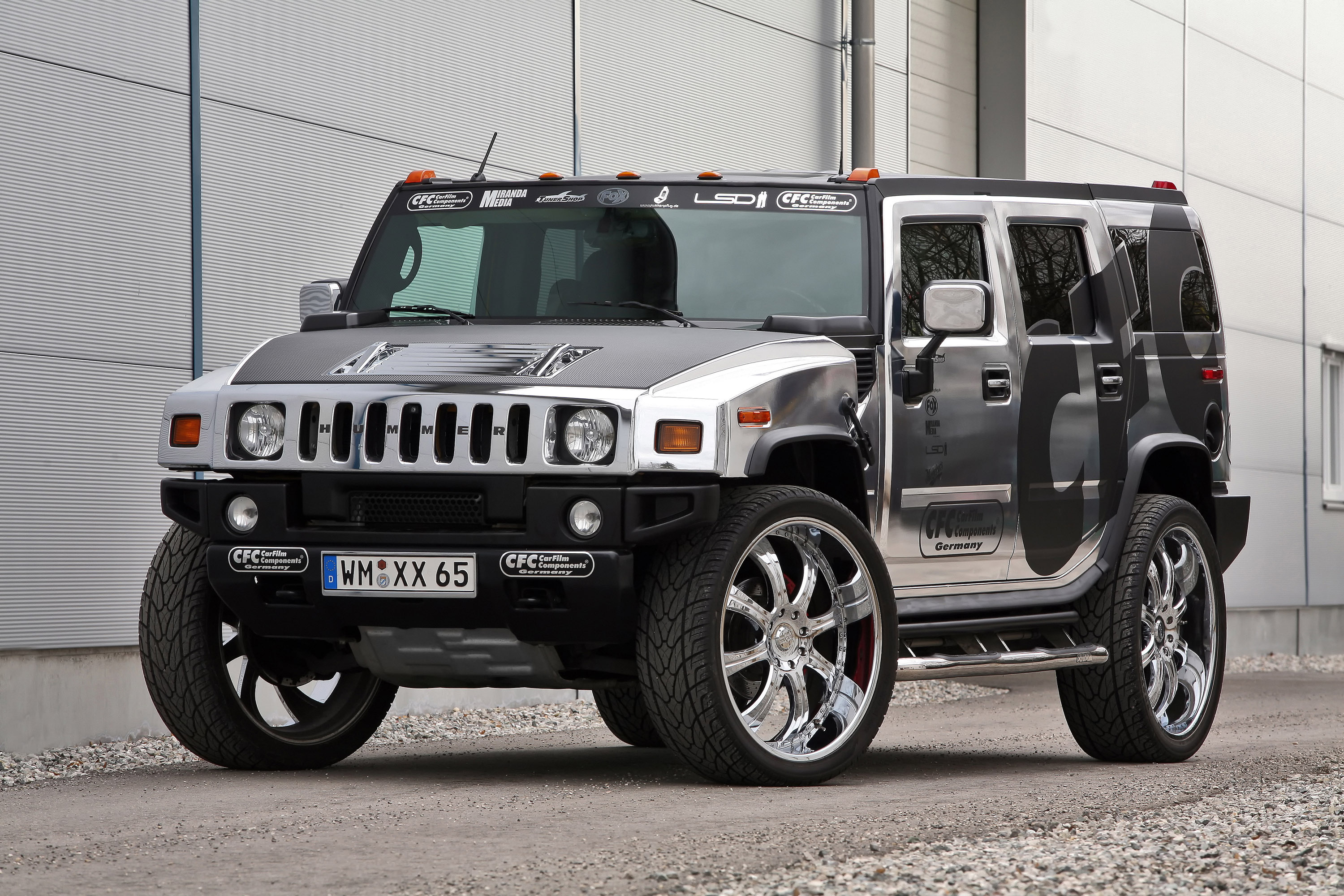 Скачать hummer, h2, cfc, вид сбоку обои на рабочий стол