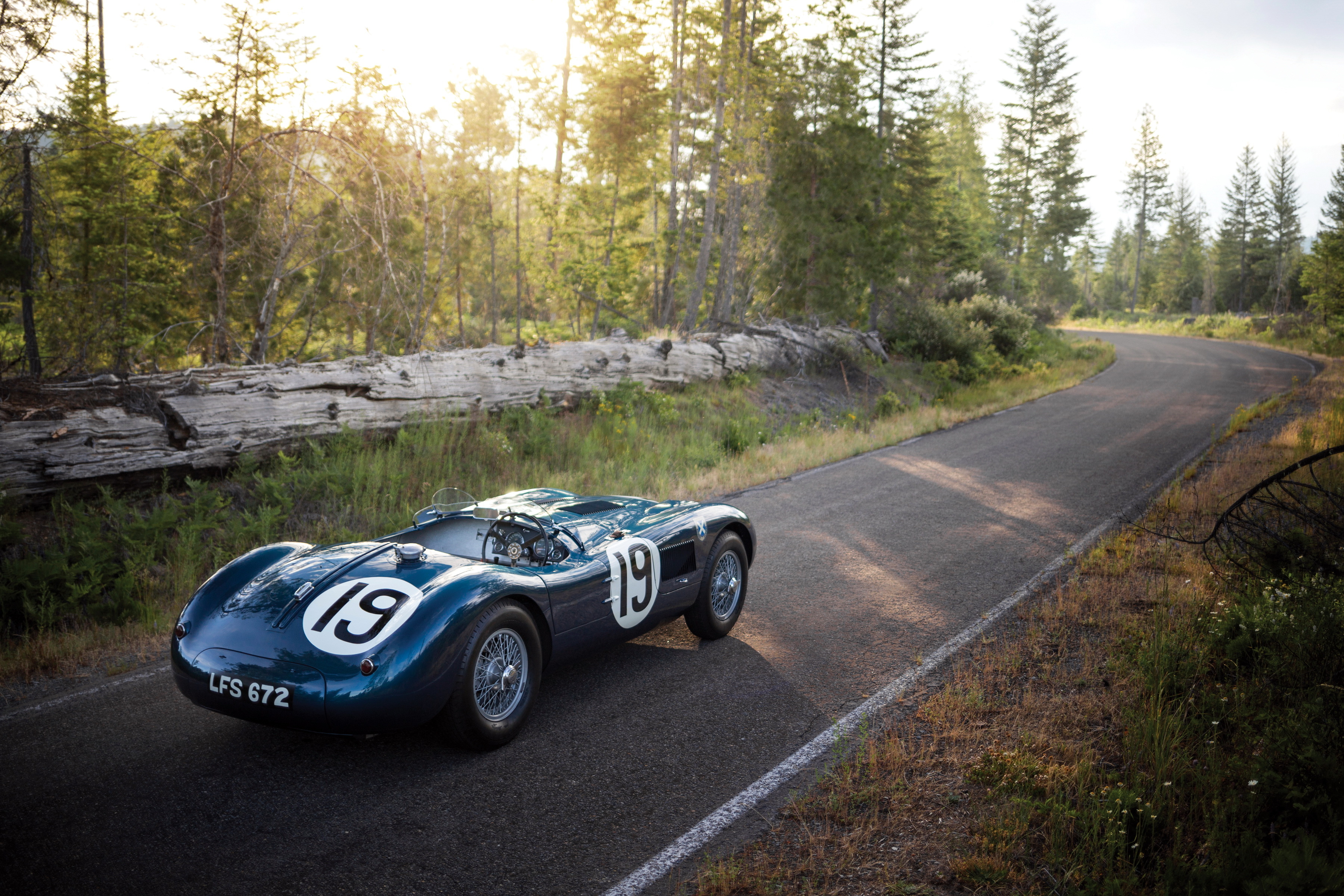 Скачать jaguar, c-type, 1951, спорткар, вид сбоку обои на рабочий стол