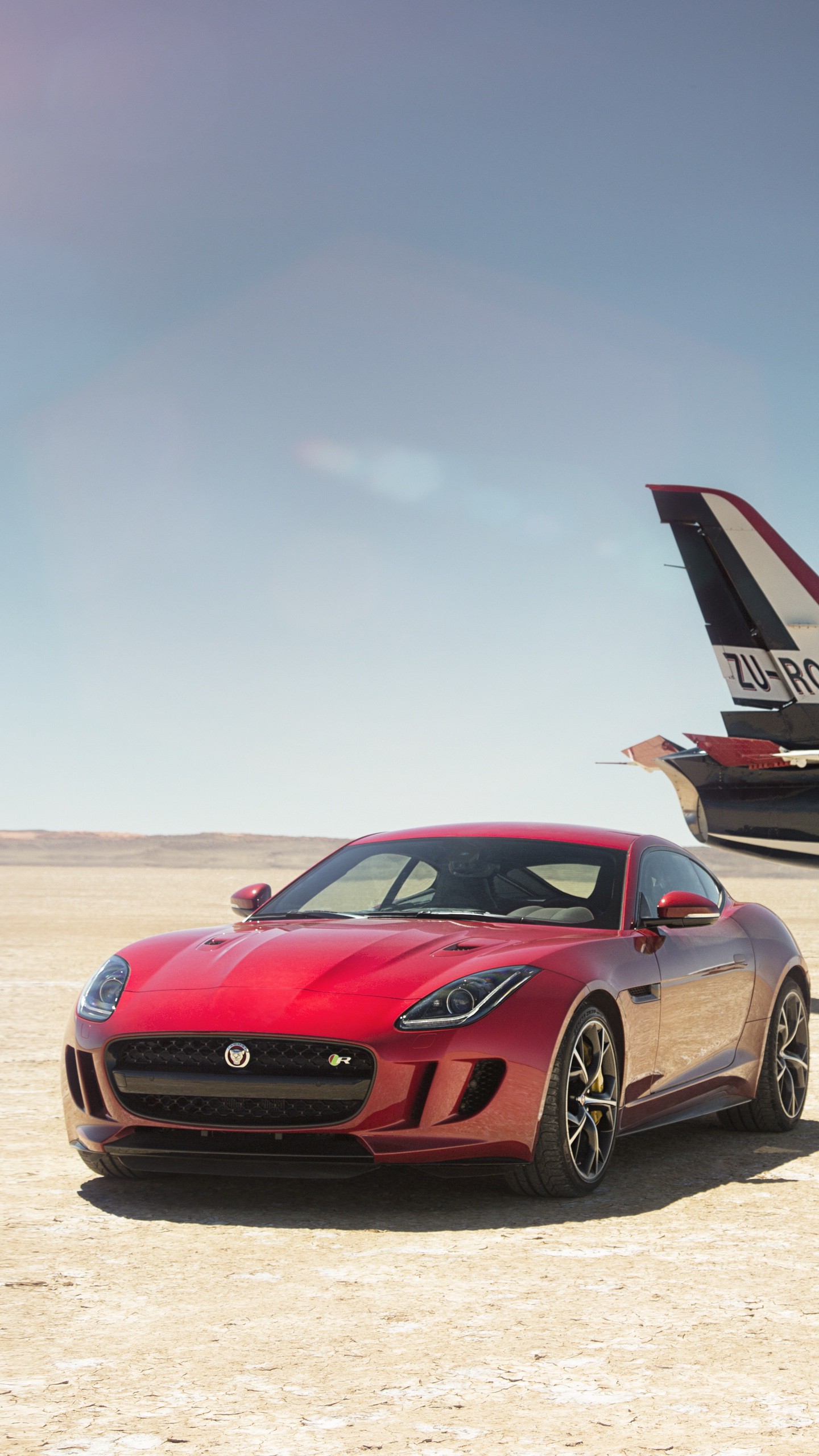 Скачать jaguar f-type r, jaguar, машина, спорткар, красный обои для телефона