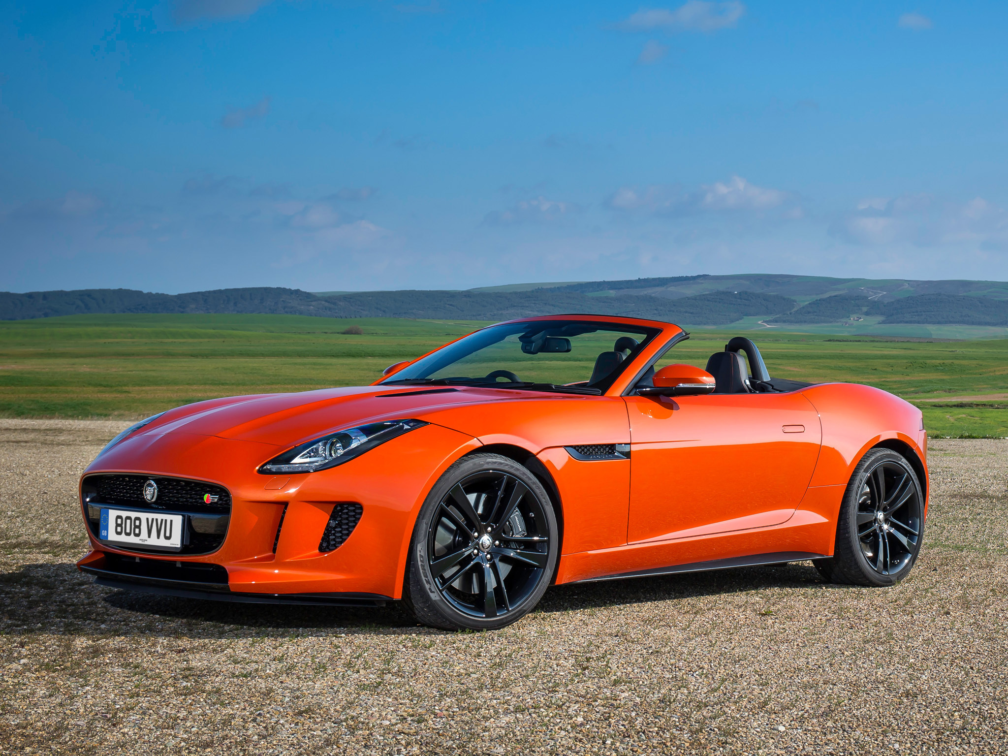 Скачать jaguar, f-type, v8 s, кабриолет, красный обои на рабочий стол