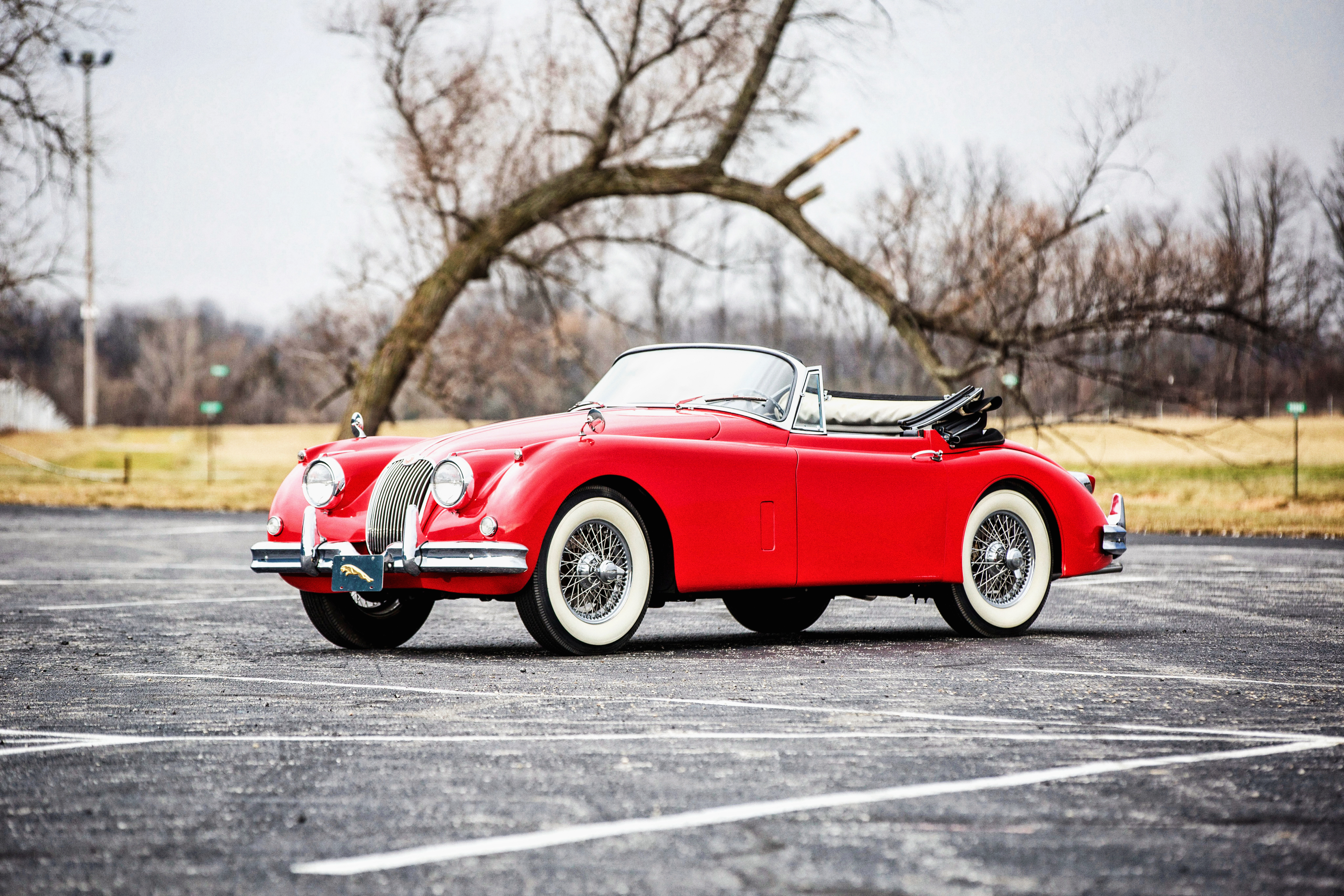 Скачать jaguar, xk150, drophead, 1961, кабриолет, красный обои на рабочий стол