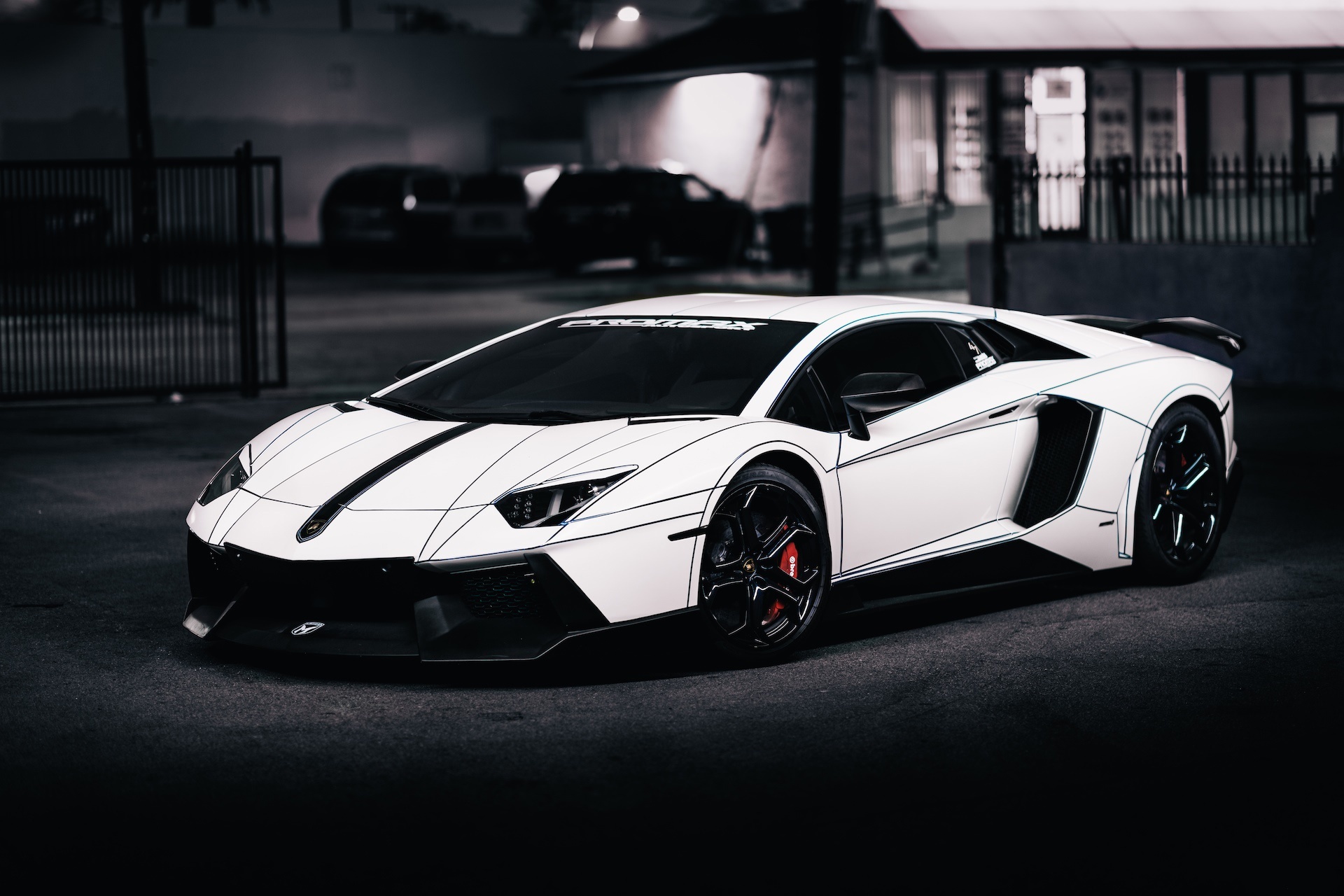 Скачать lamborghini, aventador, lp700-4, белый, вид сбоку, 2014, tron tuning обои на рабочий стол