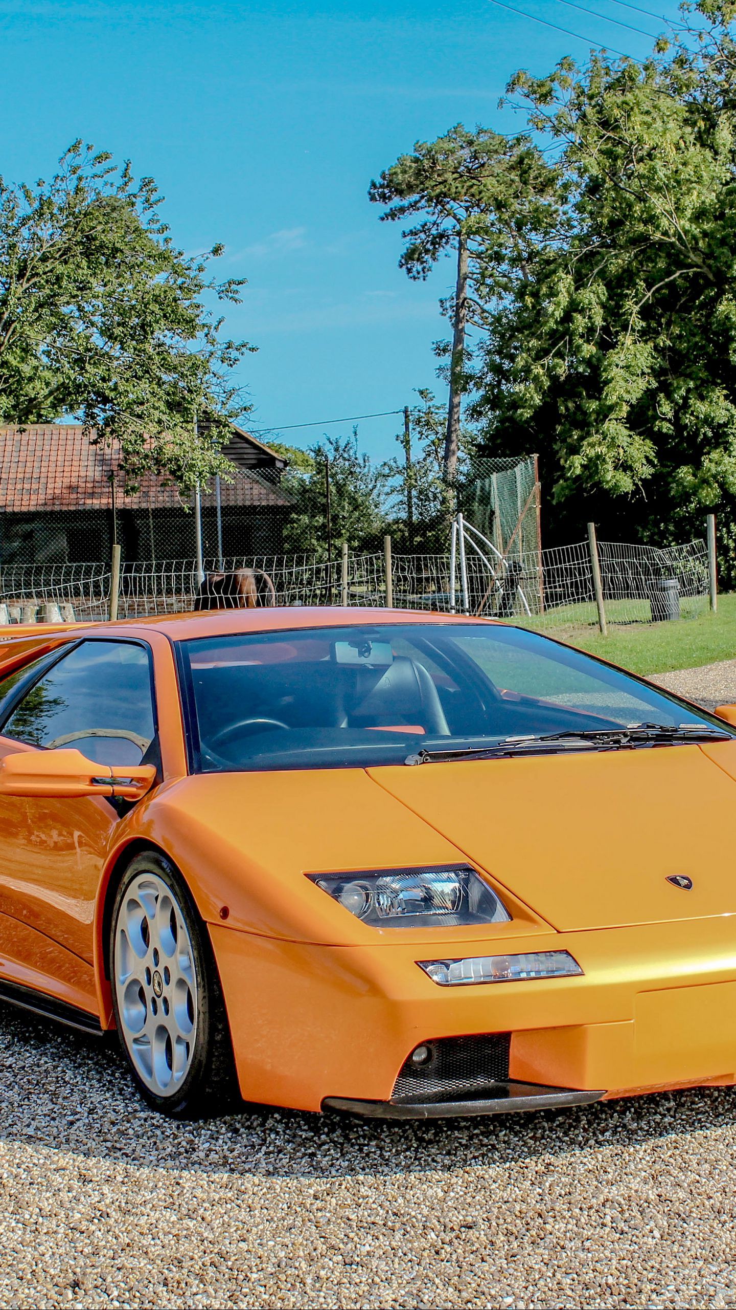 Скачать lamborghini diablo, вид сбоку, спорткар обои для телефона