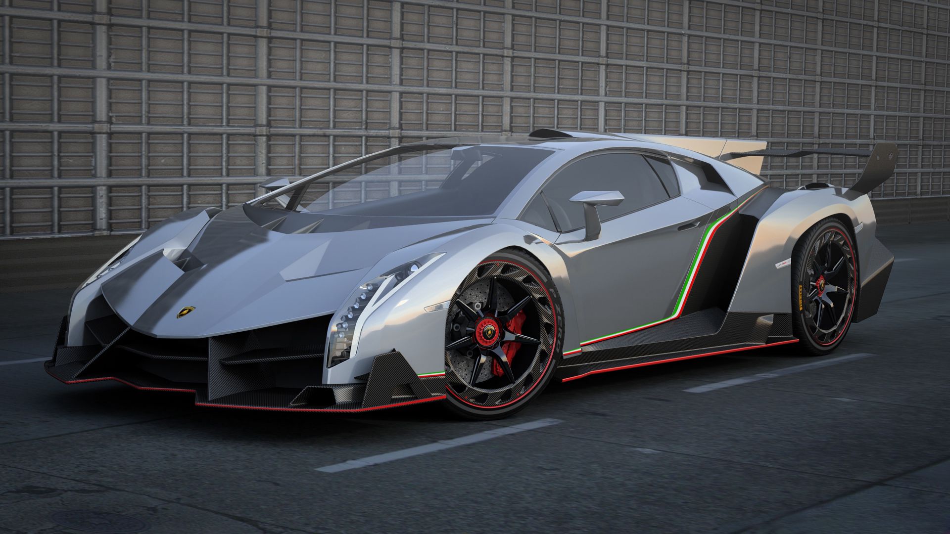 Скачать lamborghini veneno, вид сбоку, суперкар, машина обои на рабочий стол