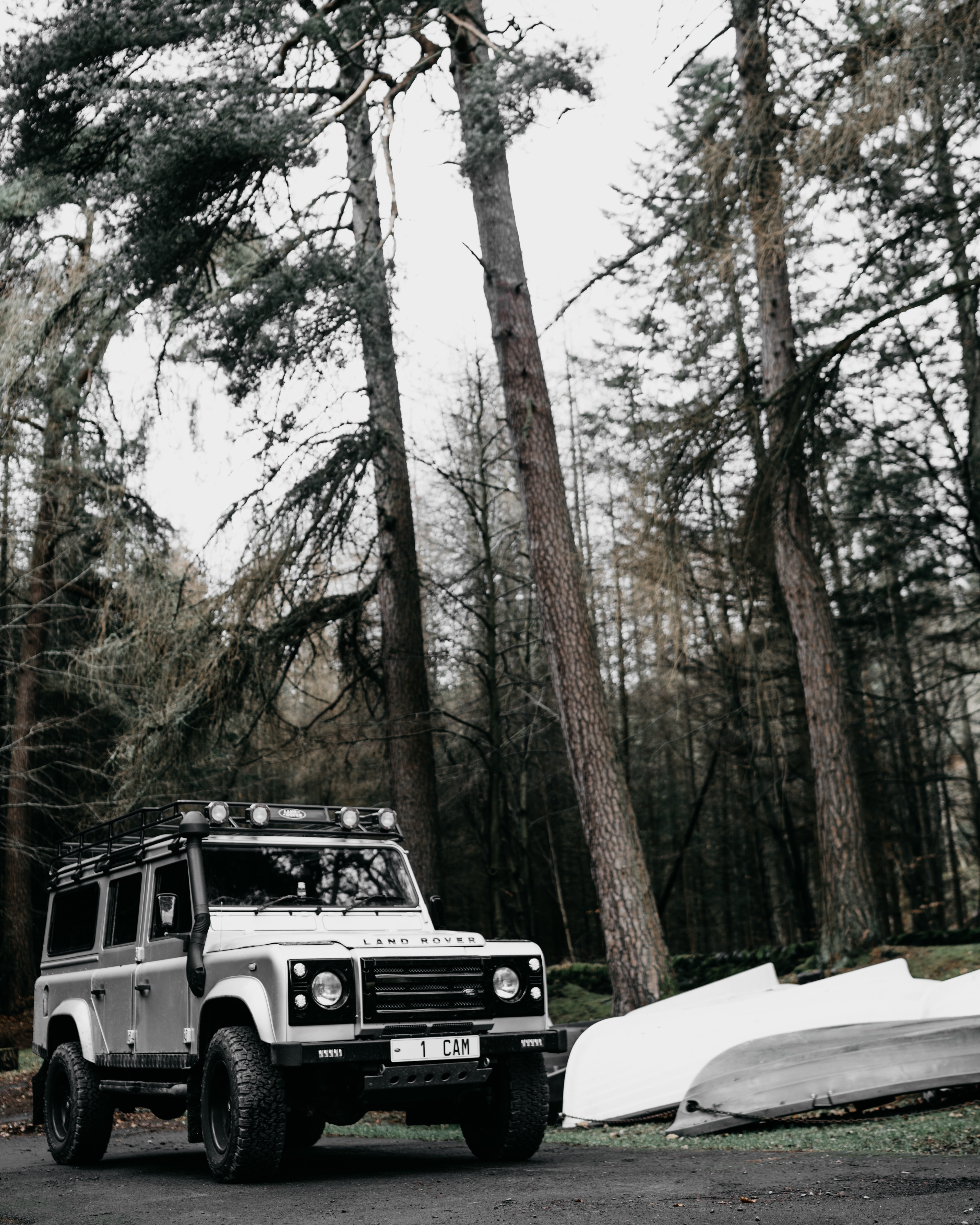 Скачать land rover defender, land rover, машина, внедорожник, белый обои для телефона