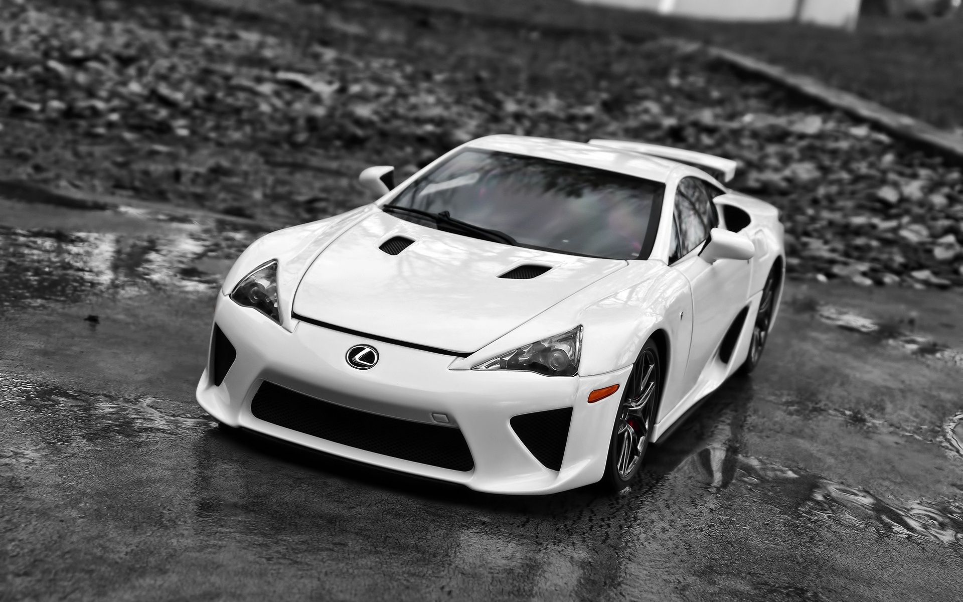 Скачать lexus lfa, суперкар, белый вид спереди, lexus обои на рабочий стол