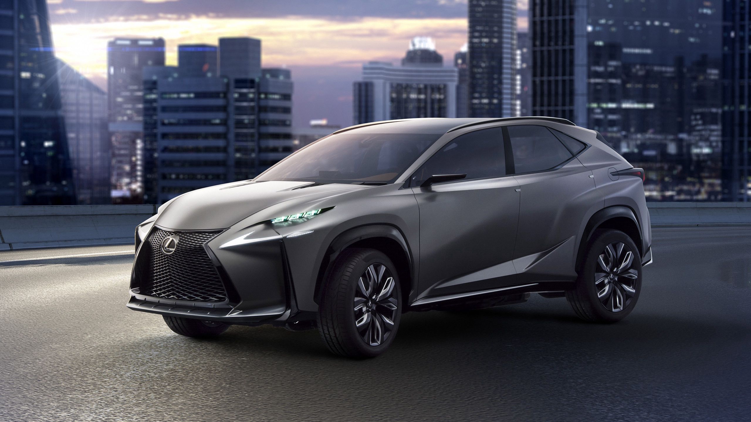 Скачать lexus, lf-nx 6, серый, вид сбоку обои на рабочий стол