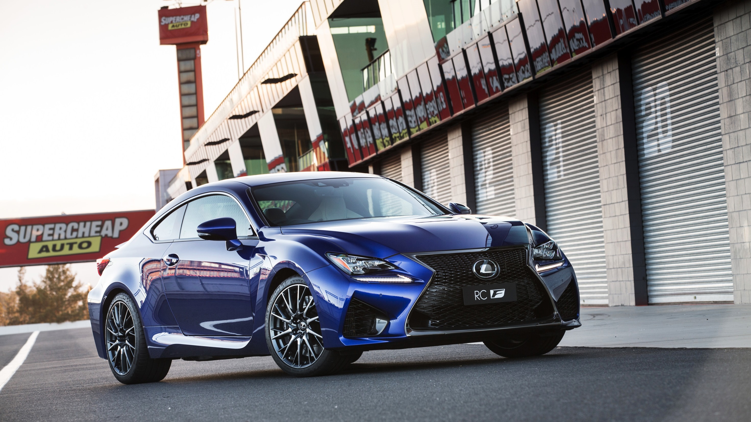 Скачать lexus, rc f, au-spec, синий, вид сбоку обои на рабочий стол