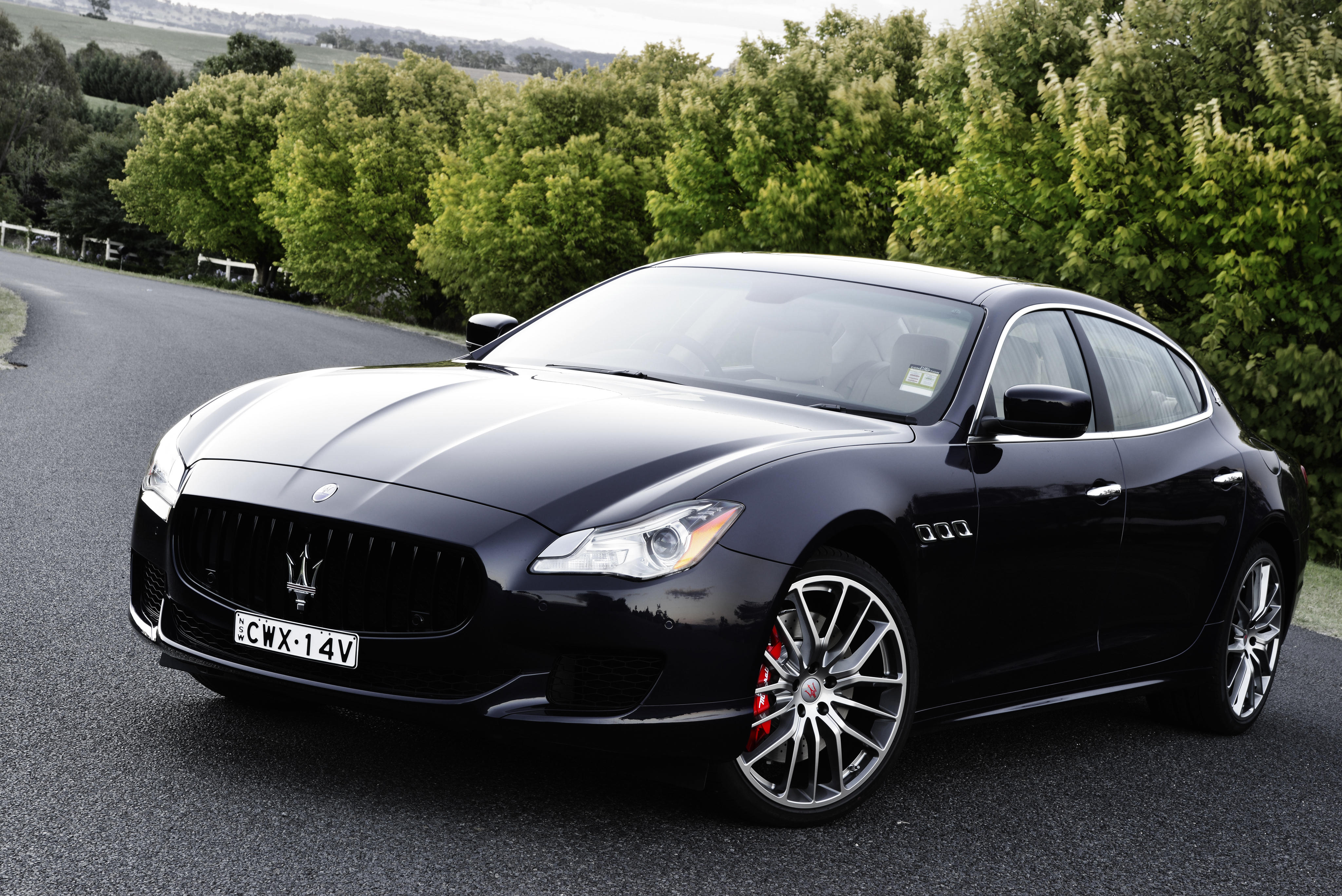 Скачать maserati, quattroporte, gts, вид сбоку, черный обои на рабочий стол